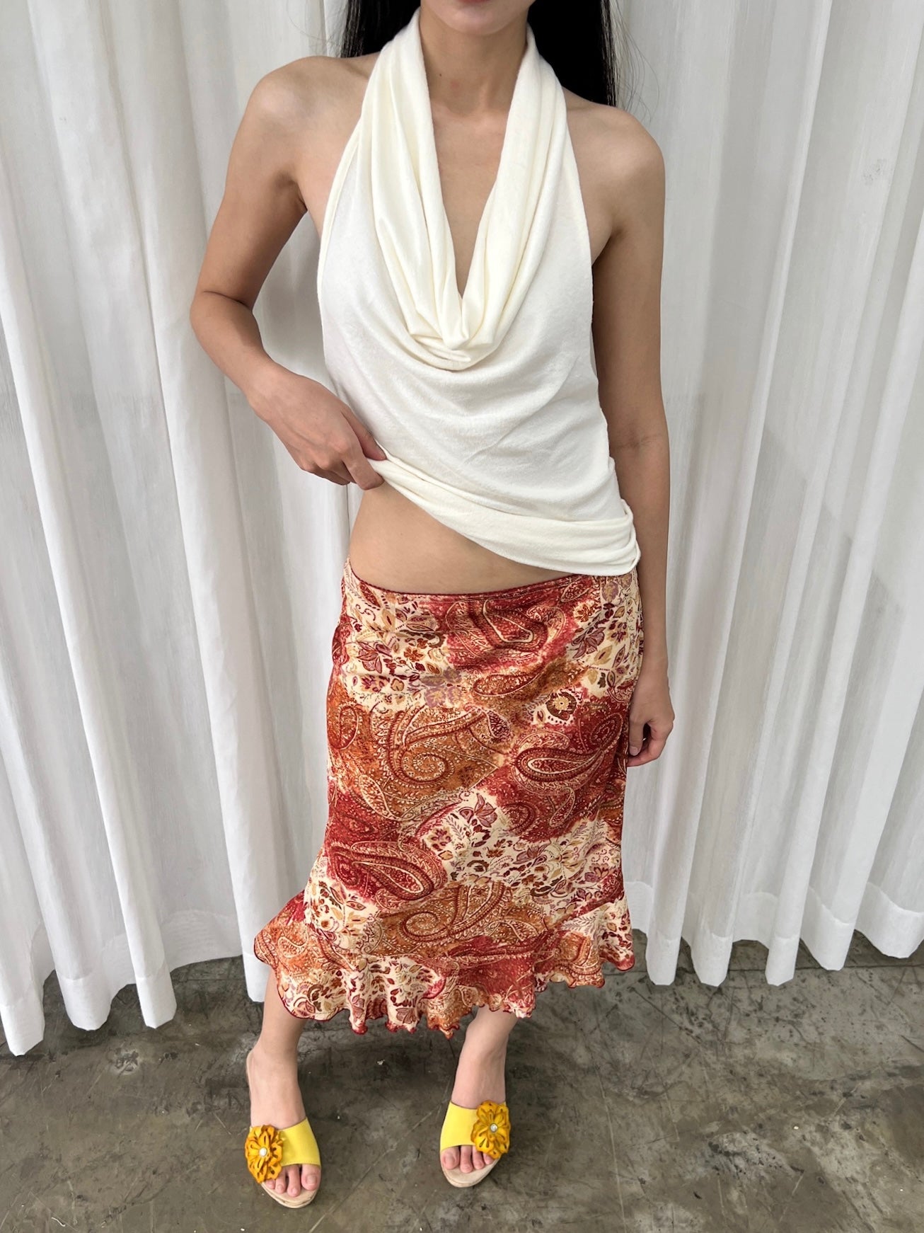 Autumn midi skirt