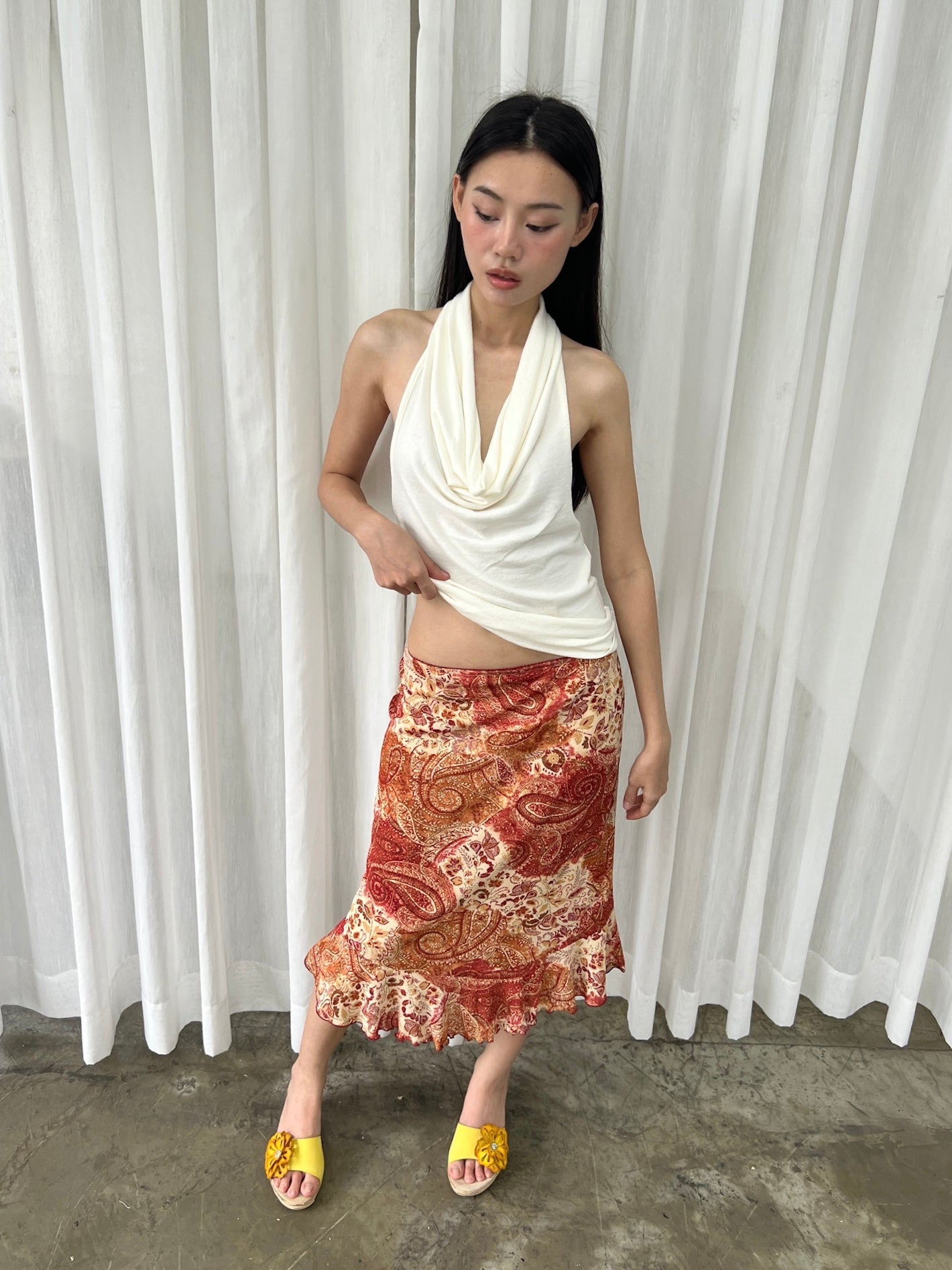 Autumn midi skirt