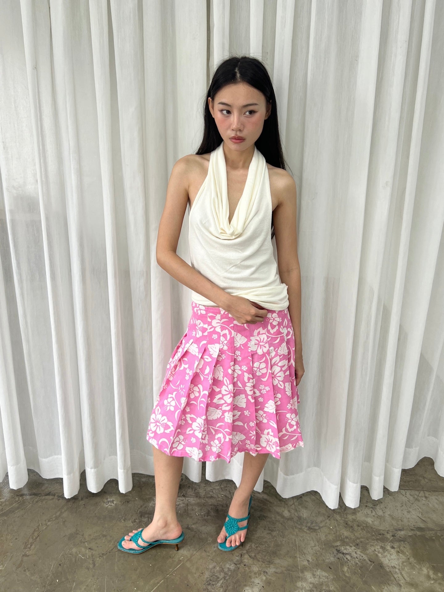 Hibiscus midi skirt