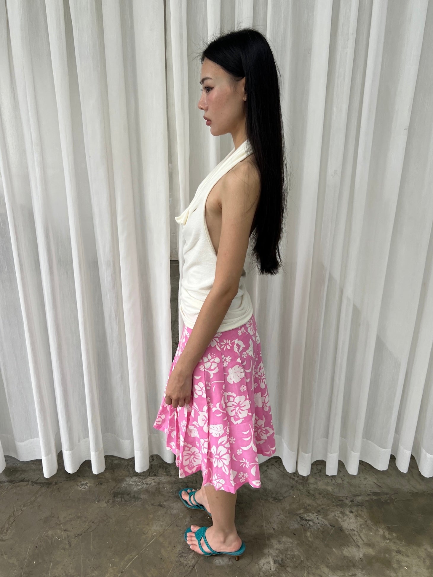 Hibiscus midi skirt