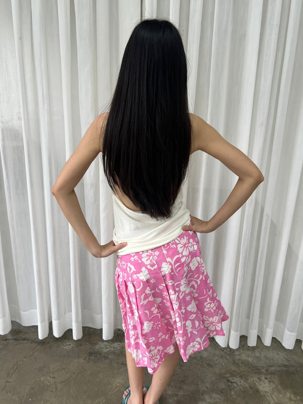 Hibiscus midi skirt