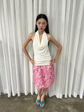 Island print skirt