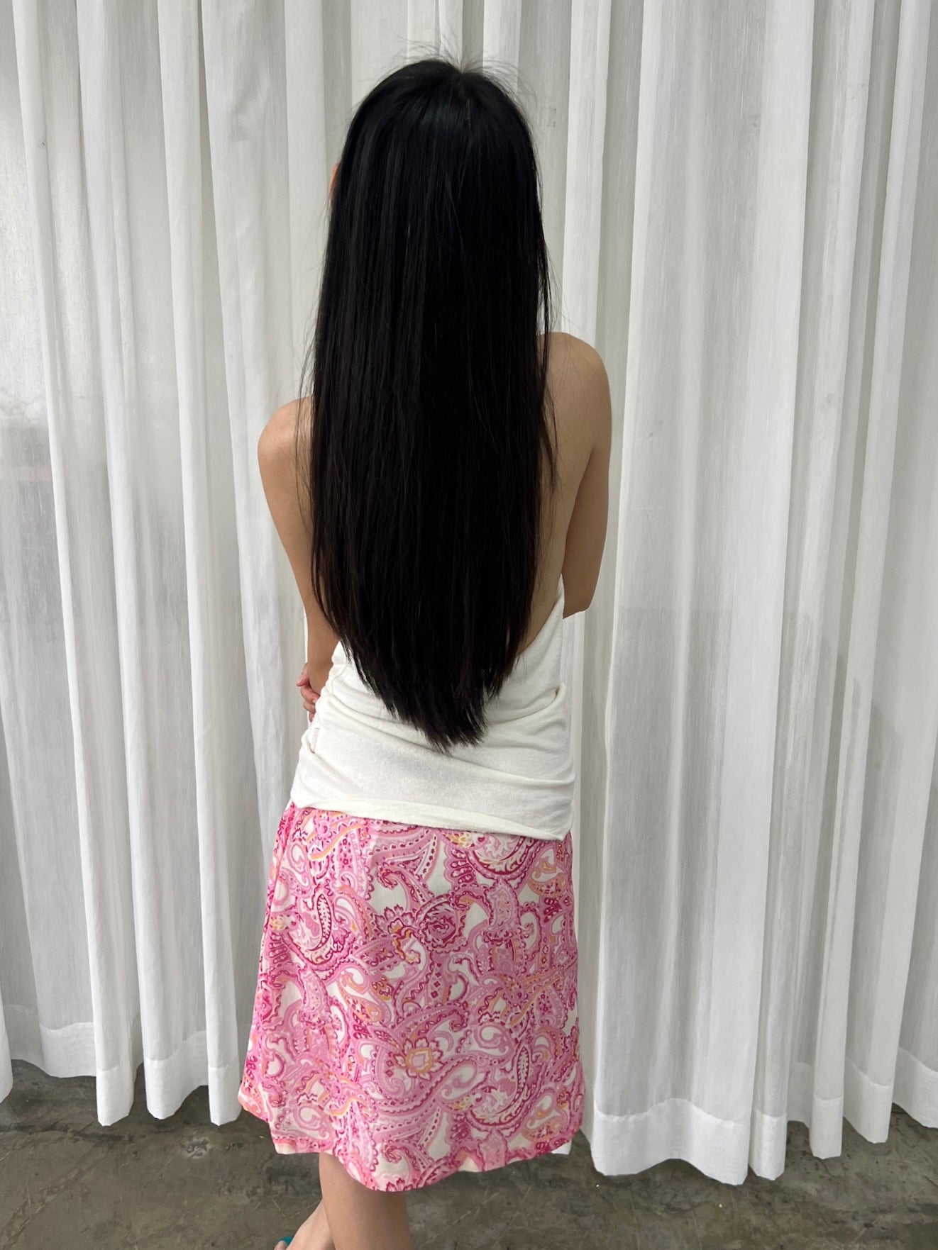 Island print skirt