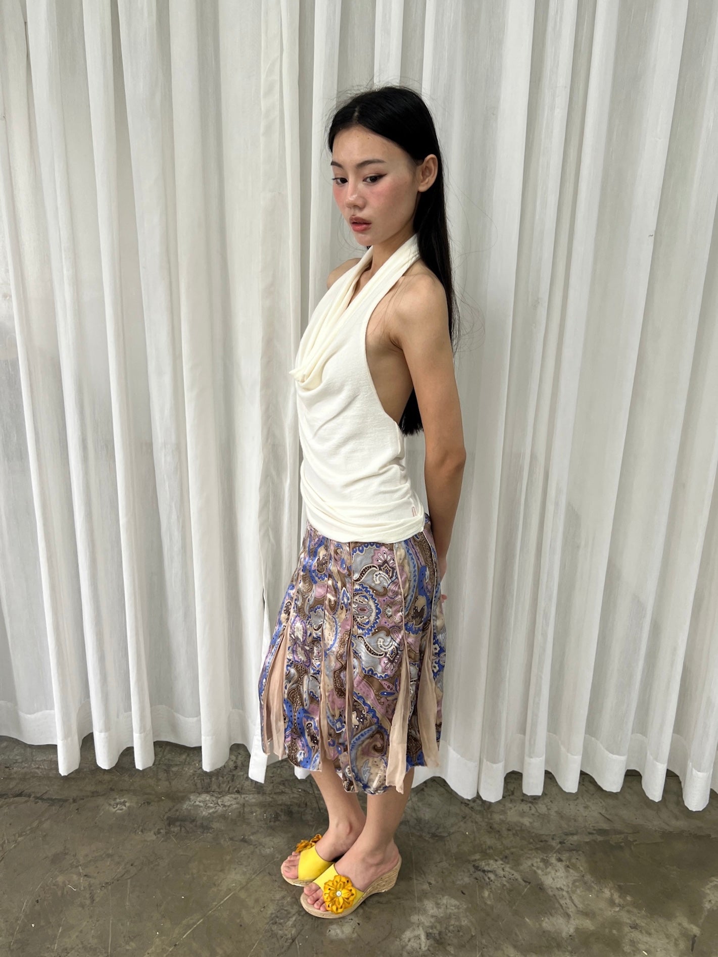 Panel midi skirt