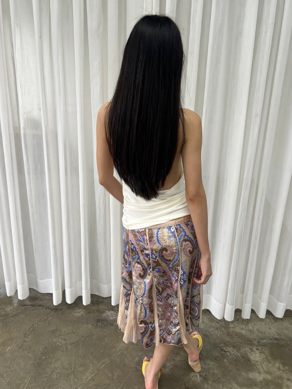 Panel midi skirt