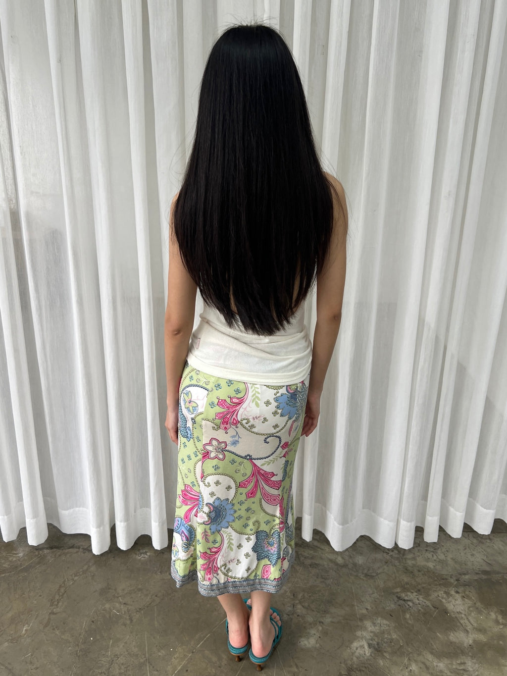 Ornate print skirt