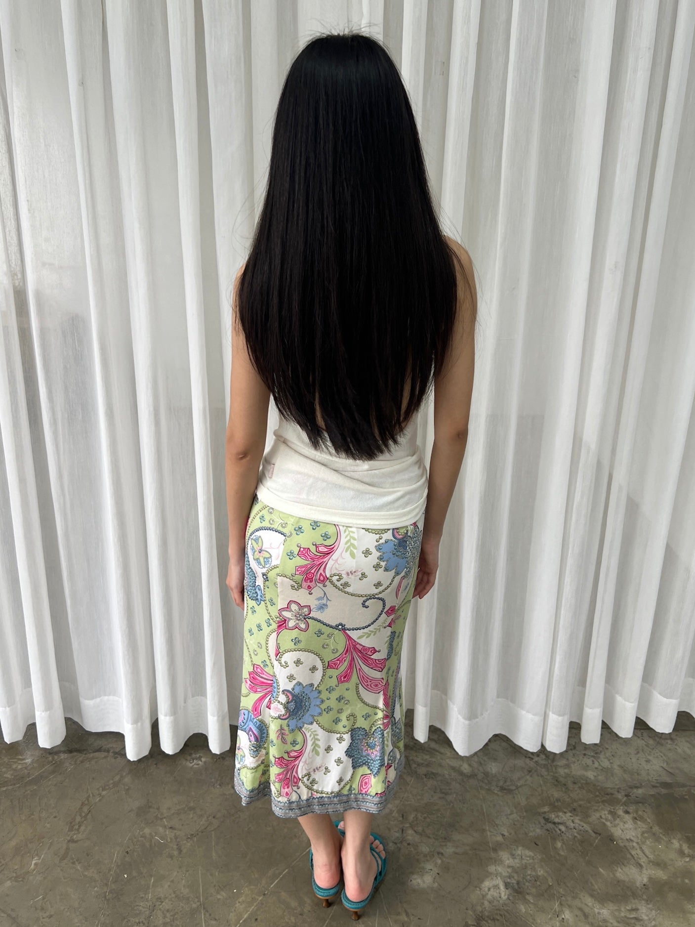 Ornate print skirt
