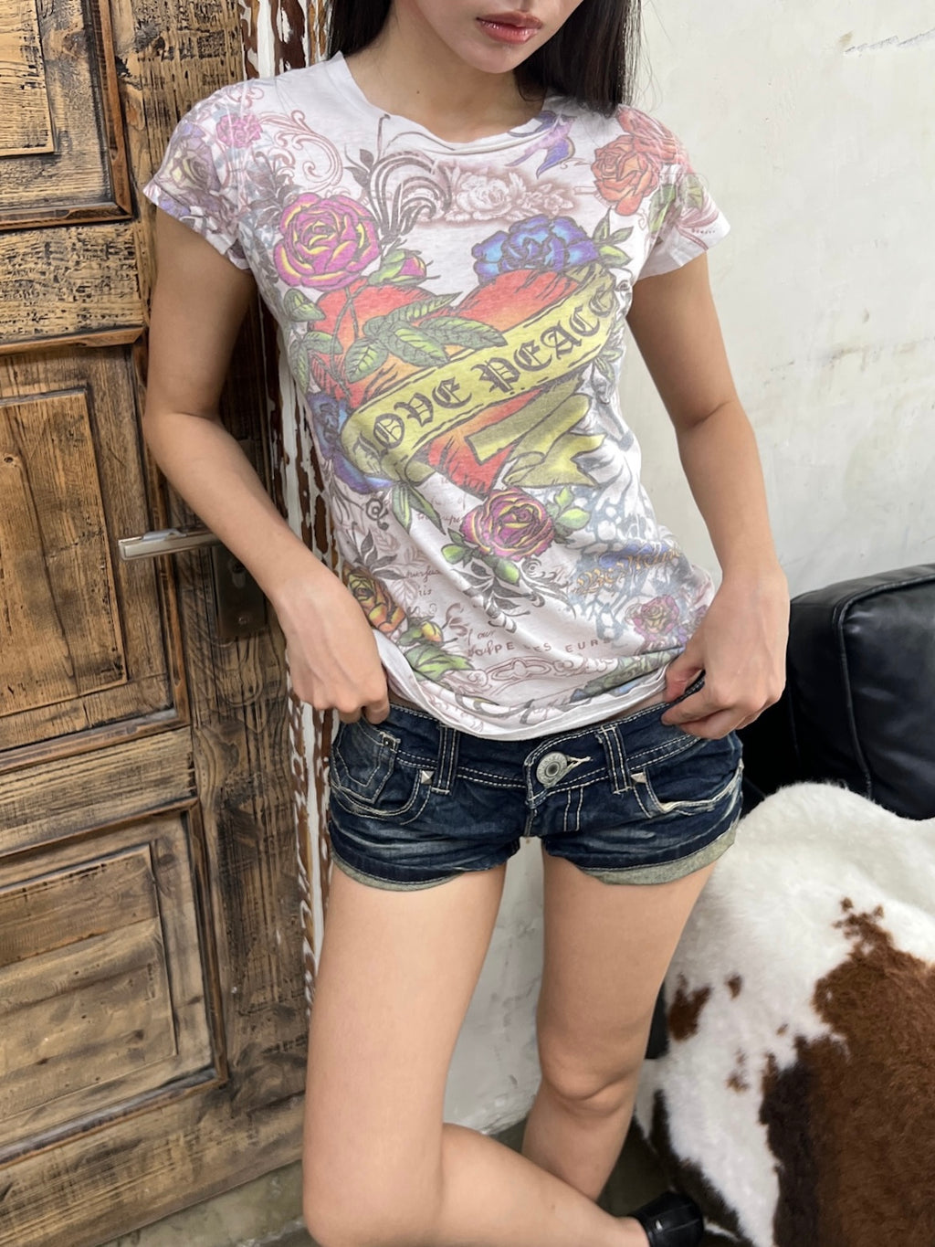 Love peace baby tee