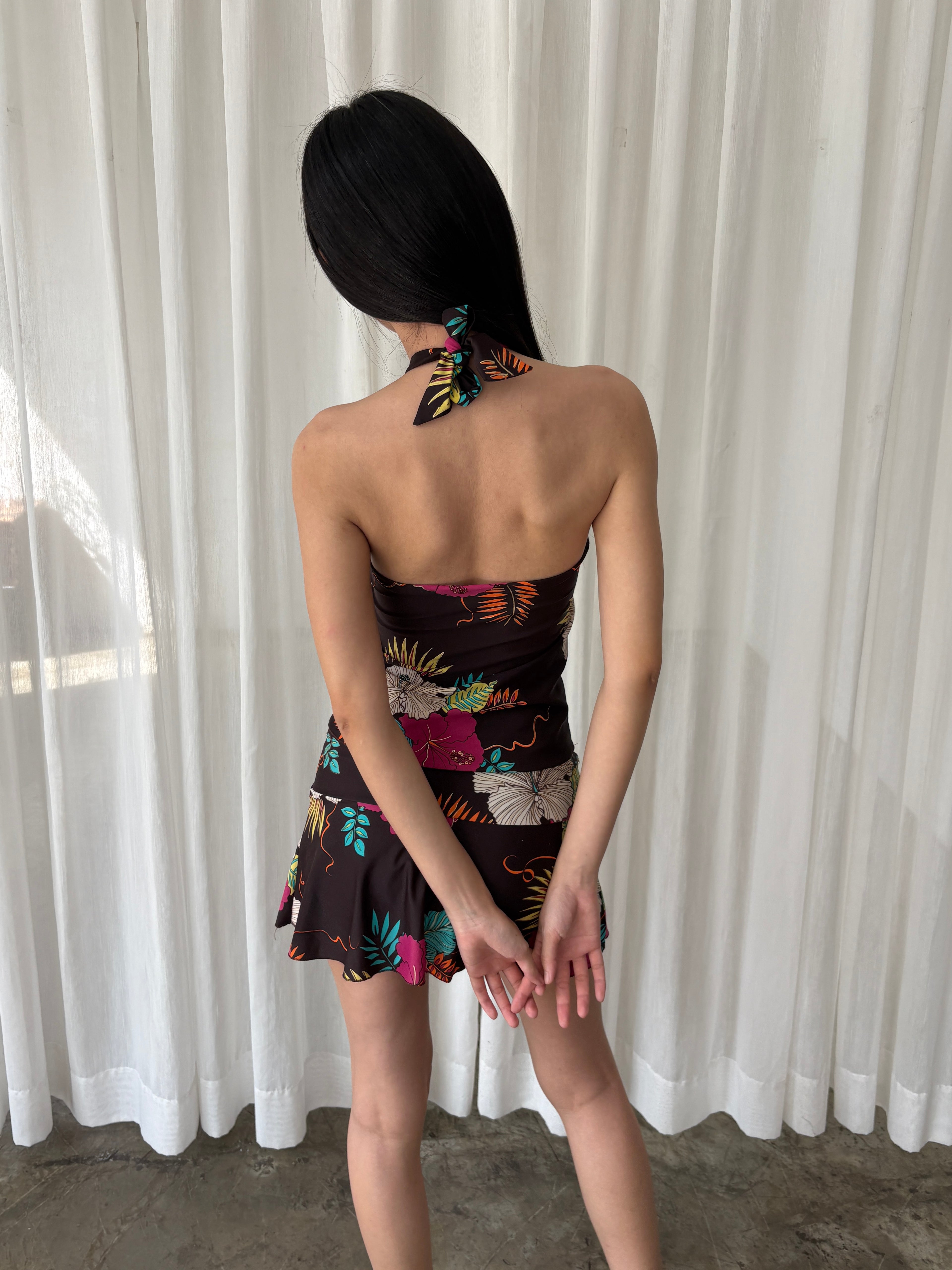 Tropical hibiscus tankini set
