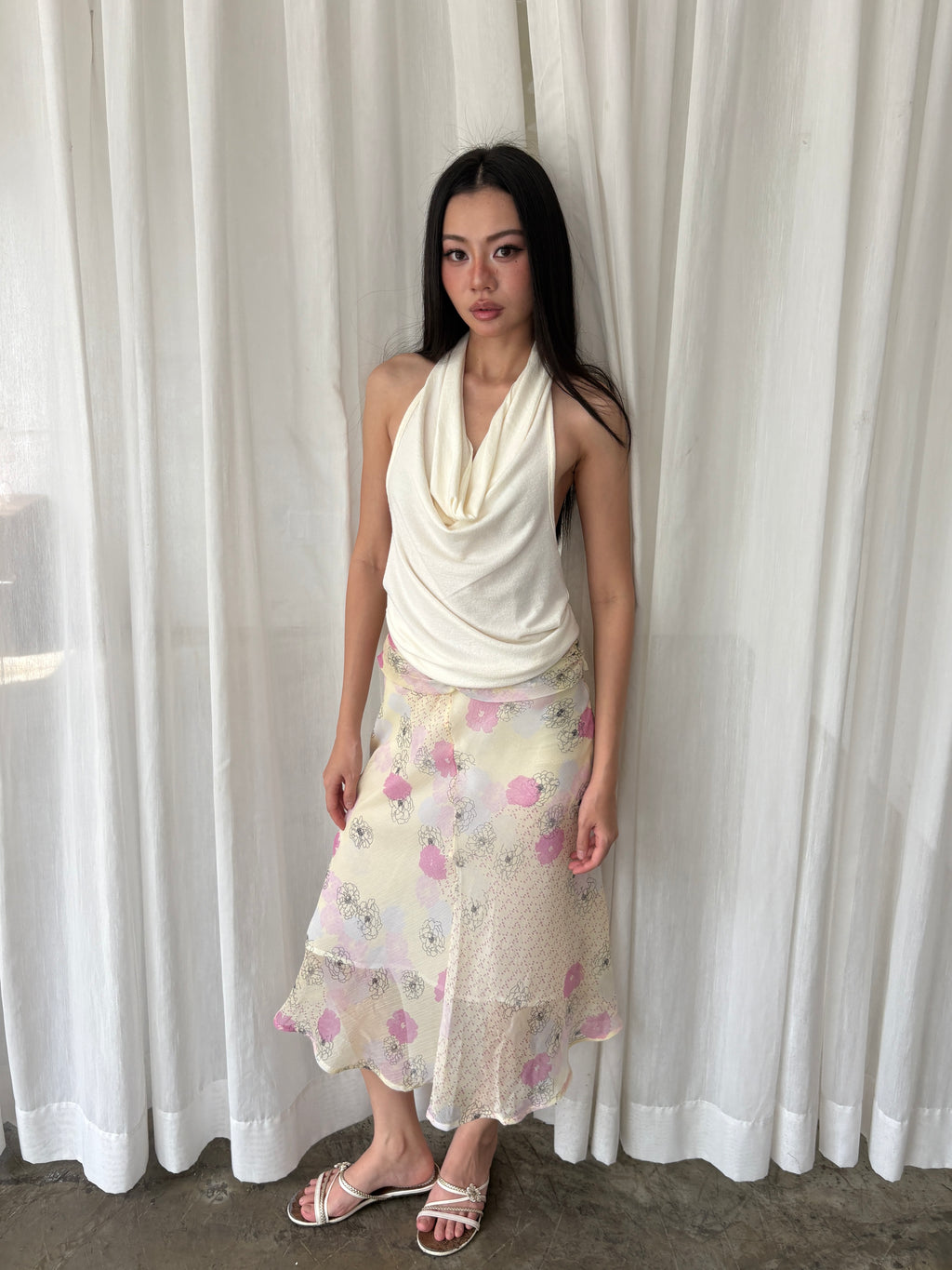 Silk garden skirt