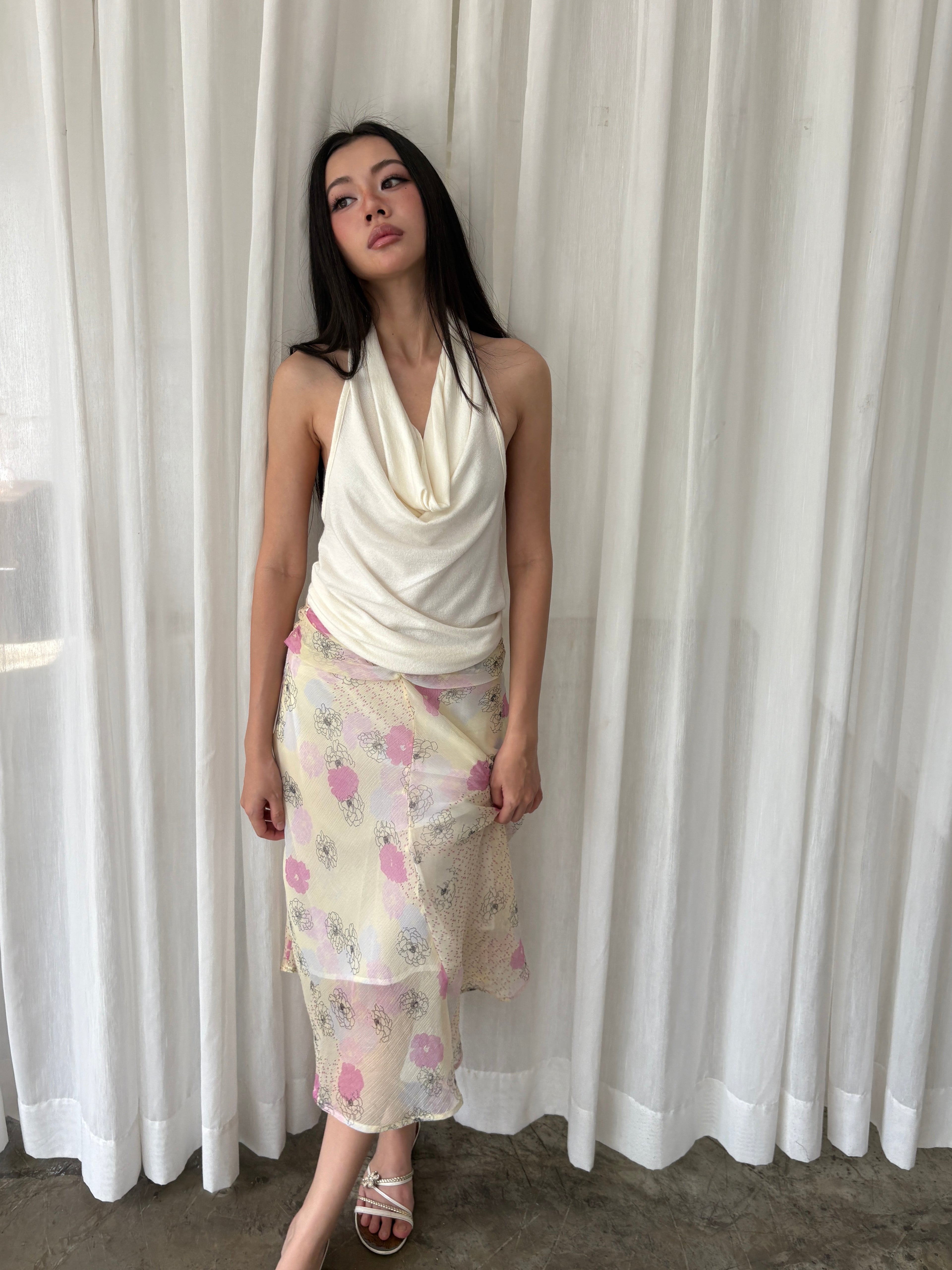 Silk garden skirt
