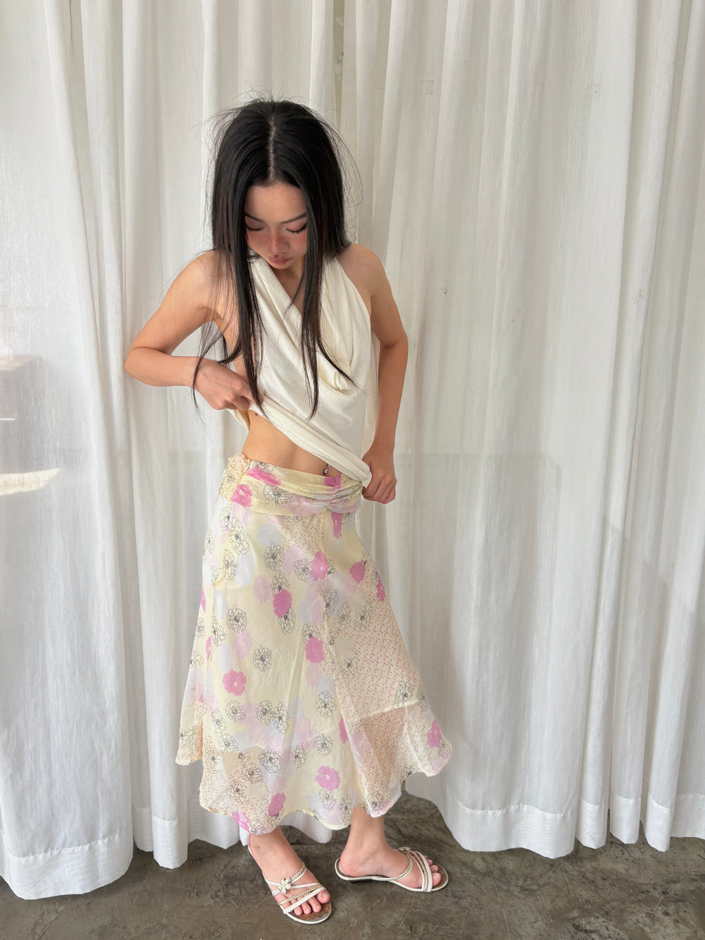 Silk garden skirt