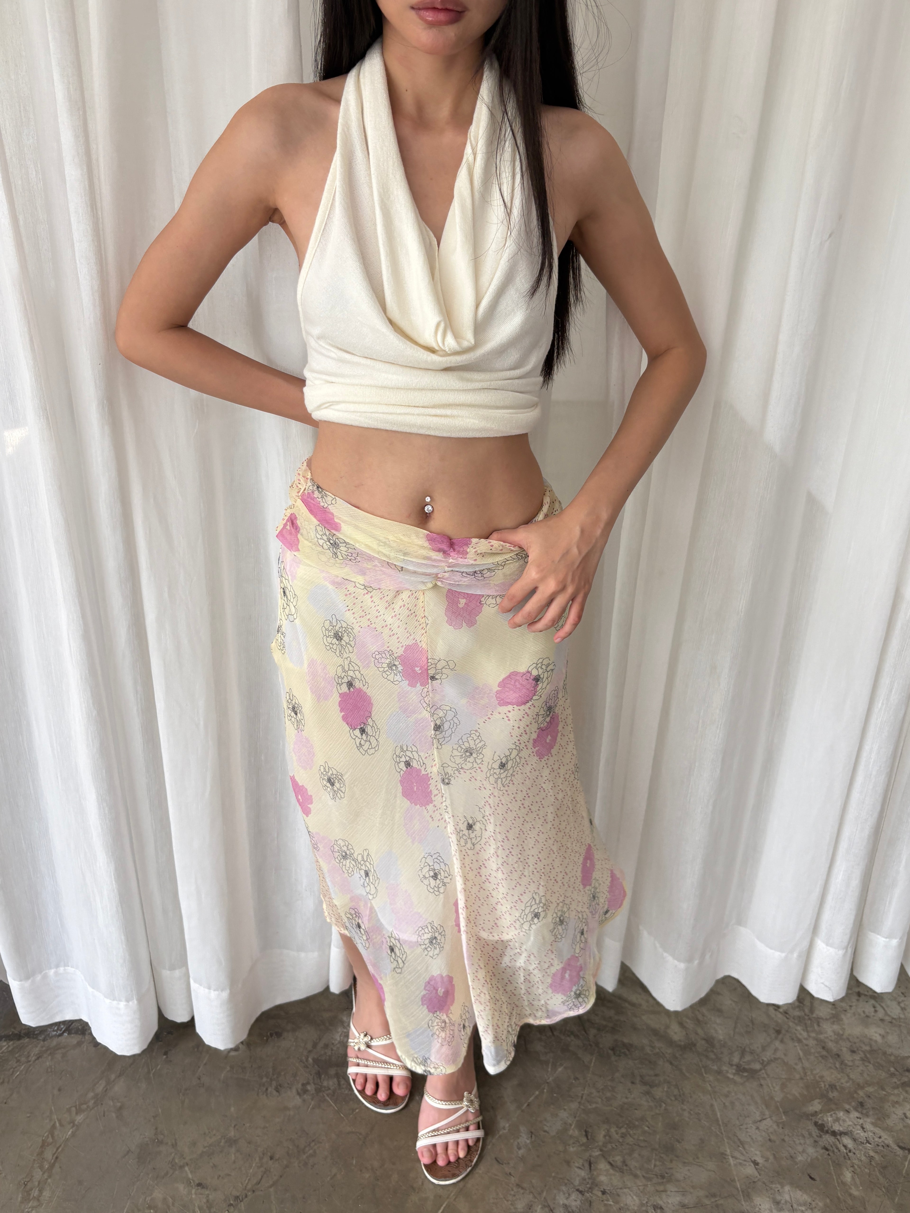 Silk garden skirt