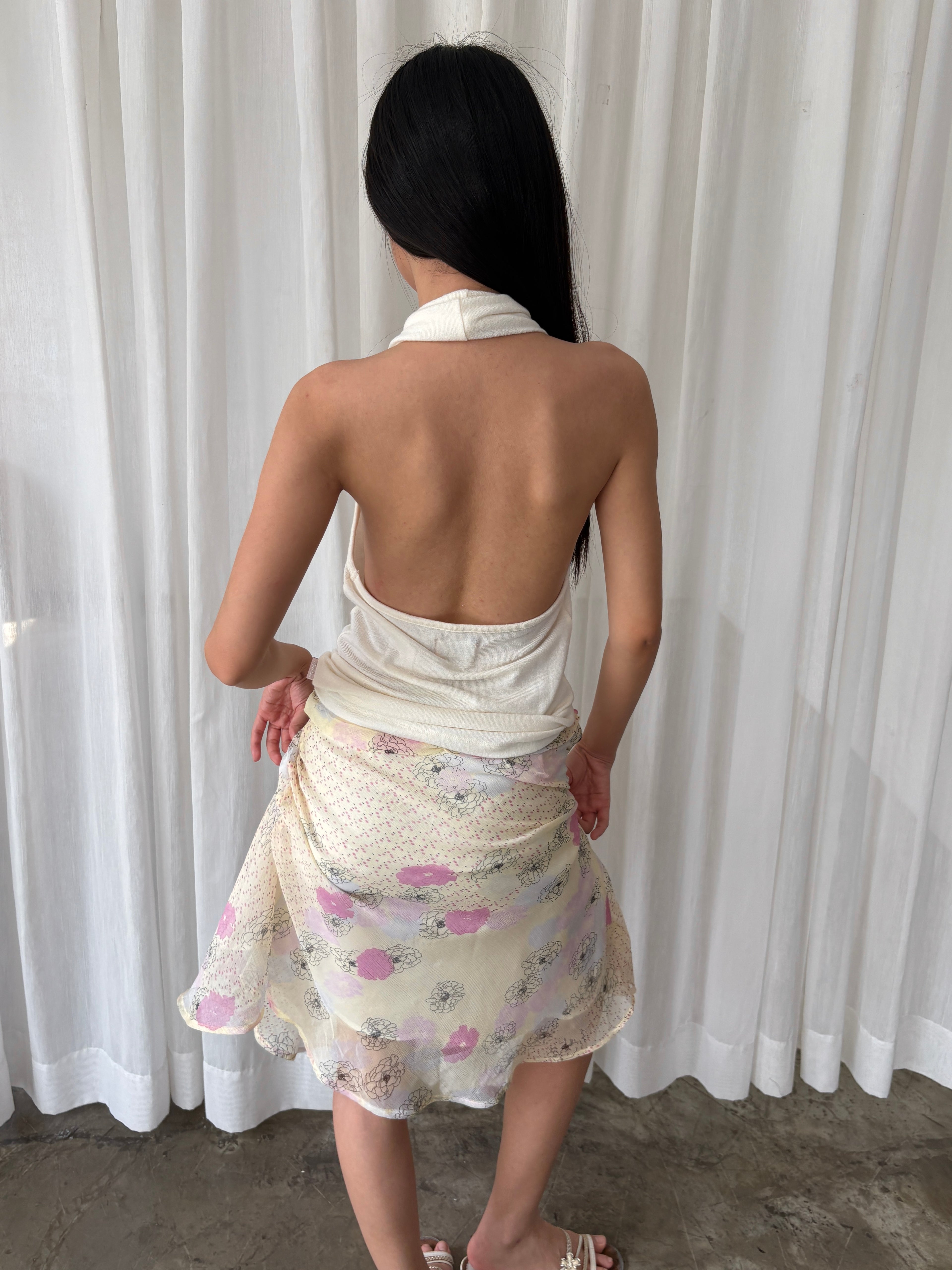 Silk garden skirt