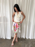 Floral rhinestone skirt