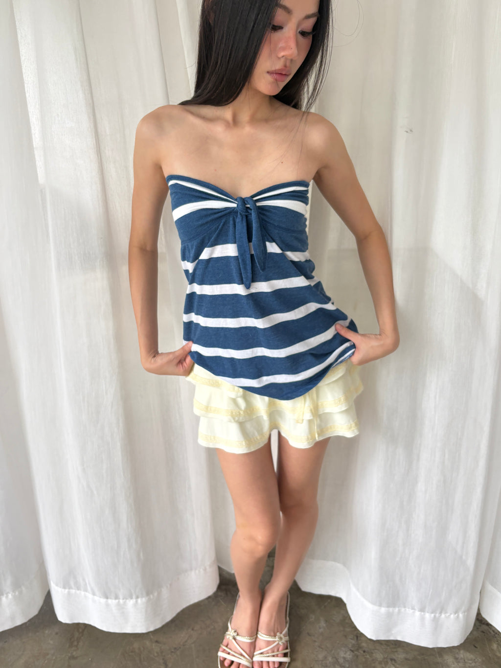 Aeropostale striped bubble tube top