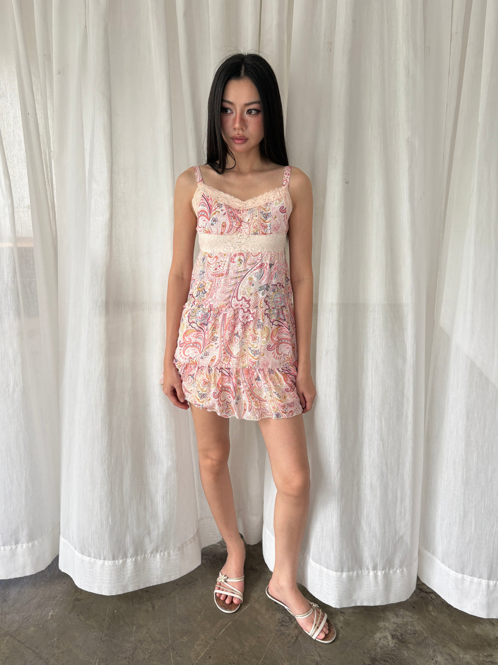 Paisley summer mini dress