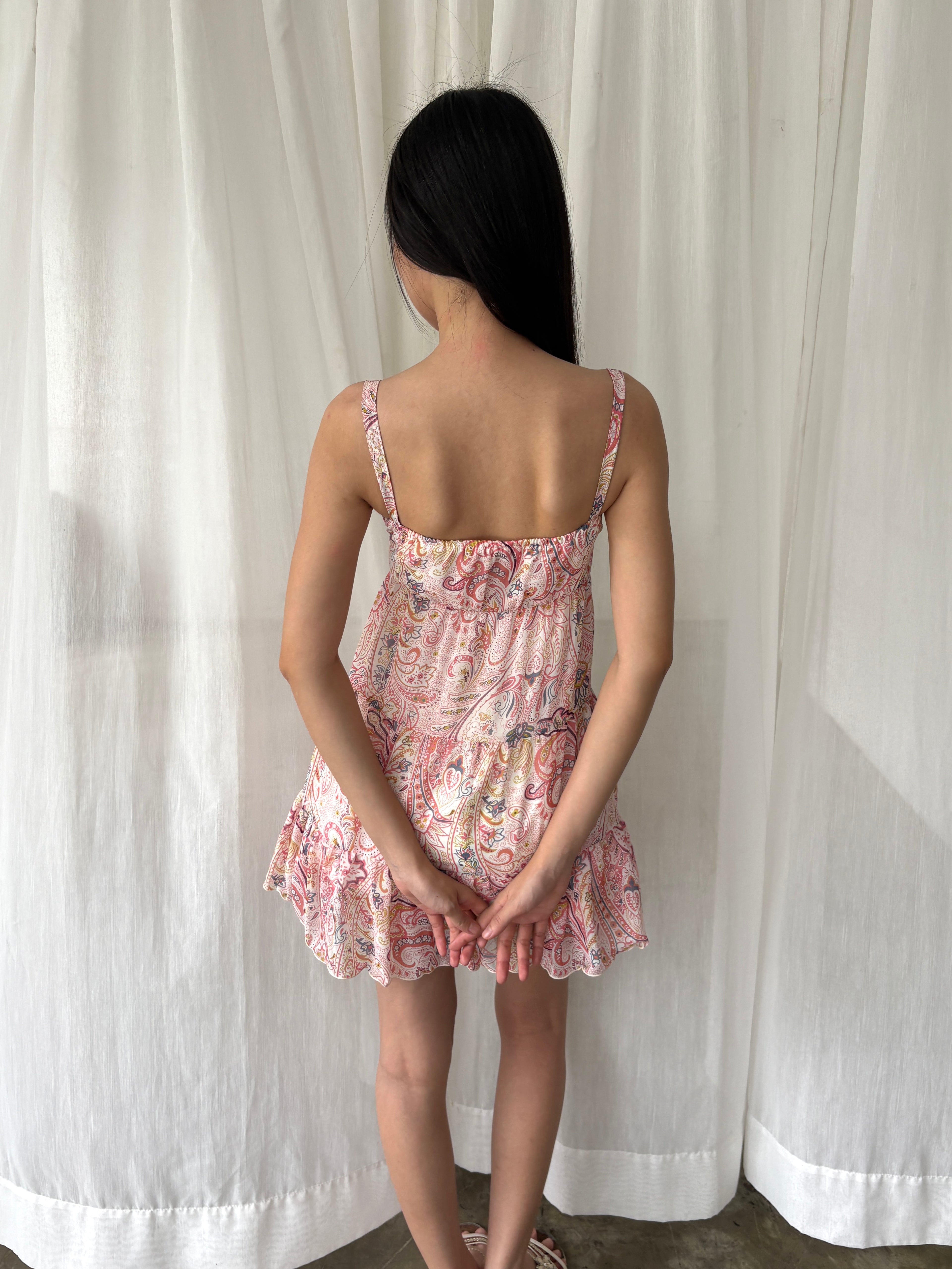 Paisley summer mini dress