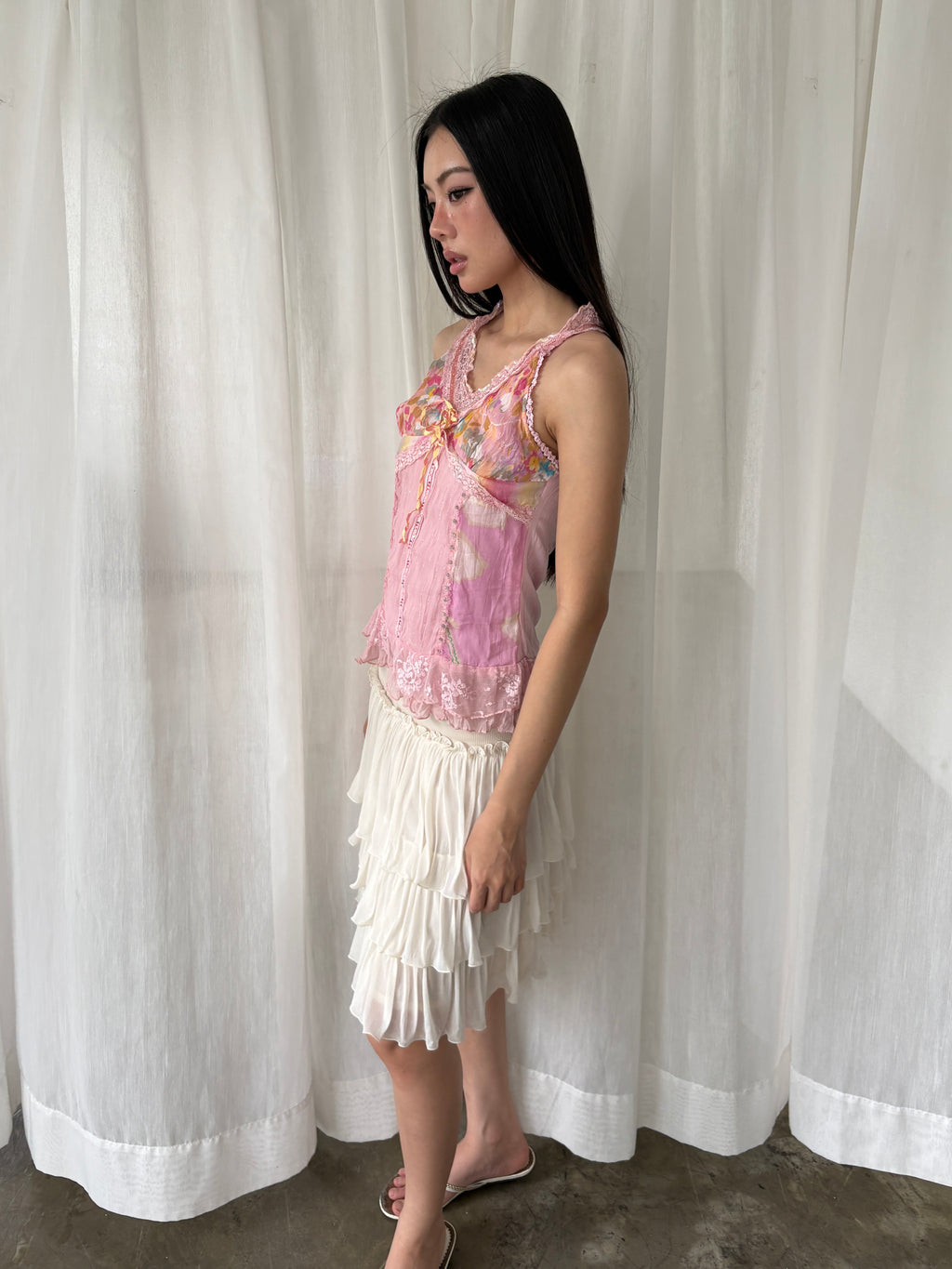 Dreamy lace patchwork top