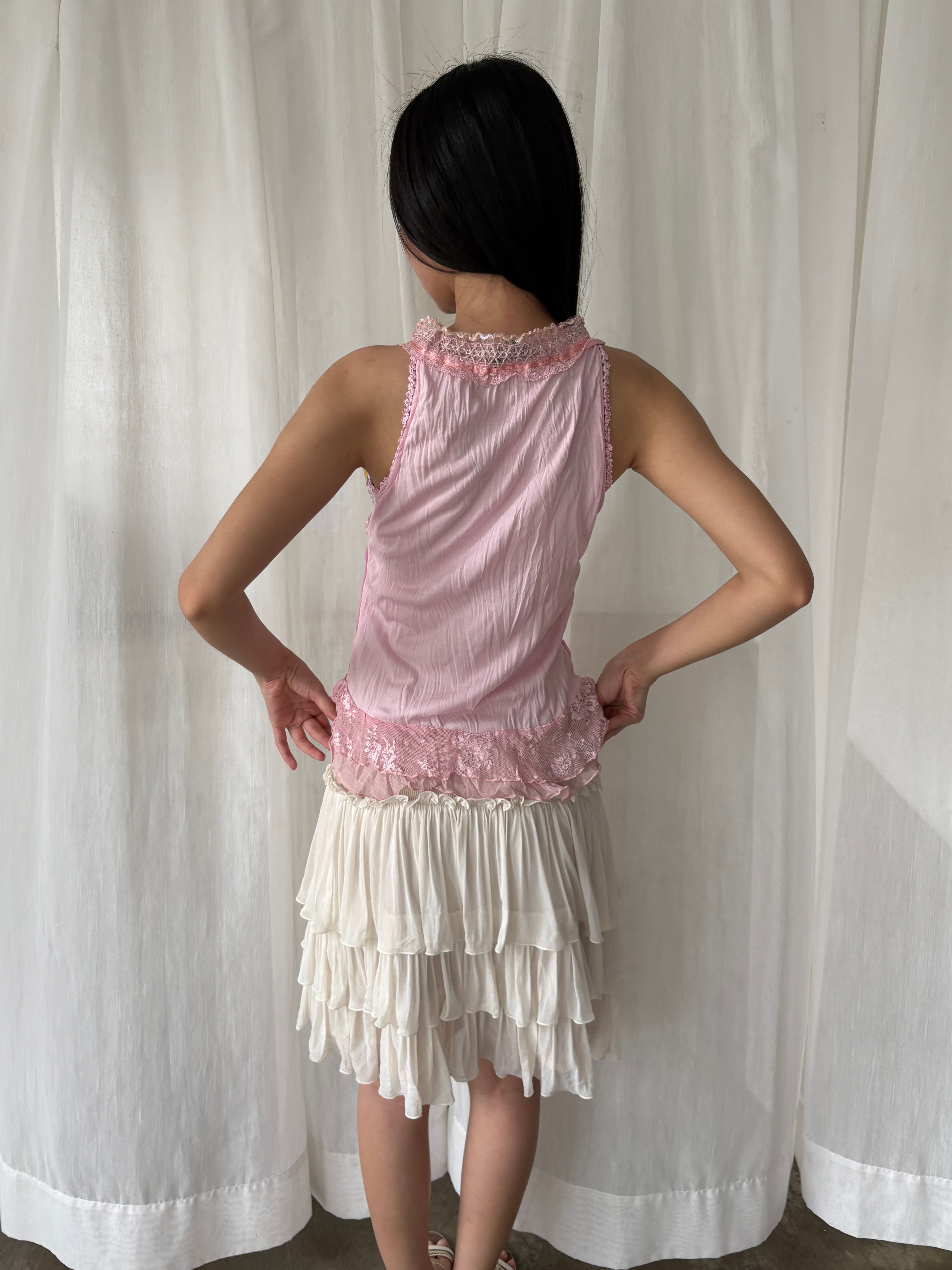 Dreamy lace patchwork top