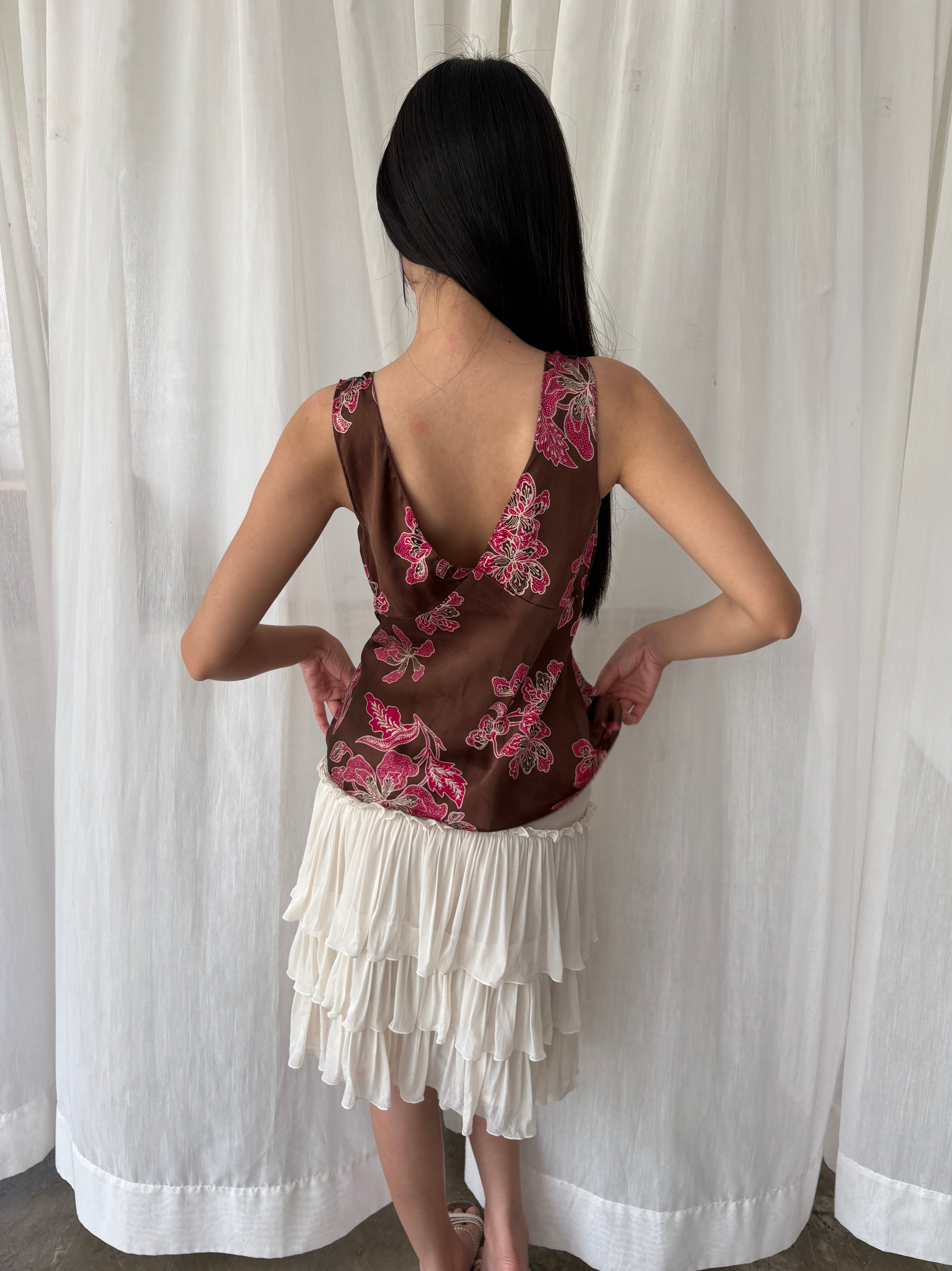Silk floral blouse