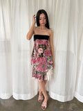 Floral layered tube top