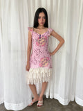 Pink paisley flutter top