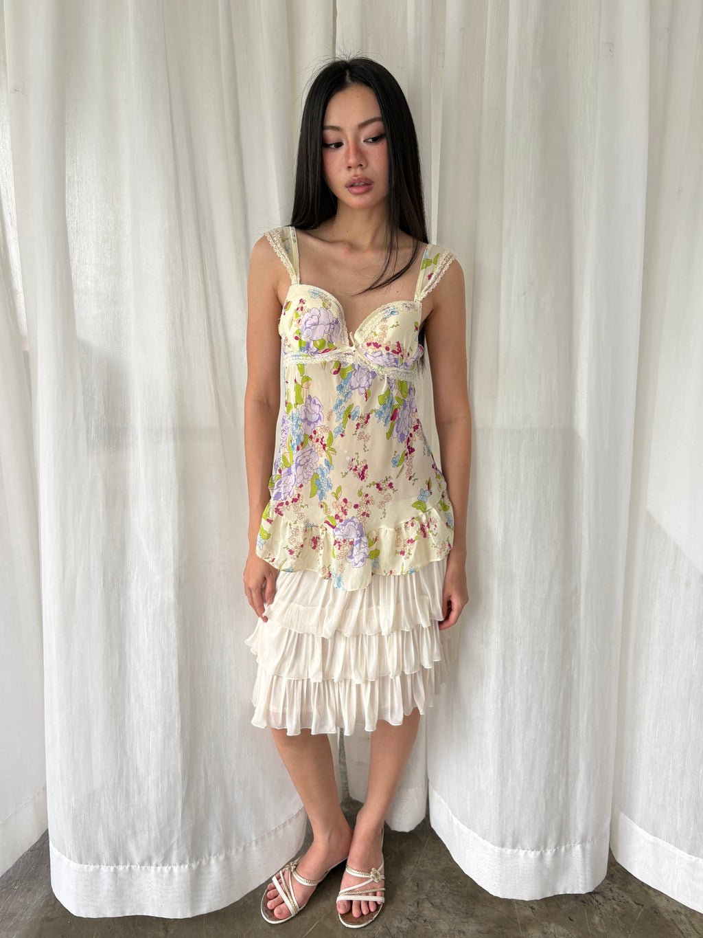 Floral corset top
