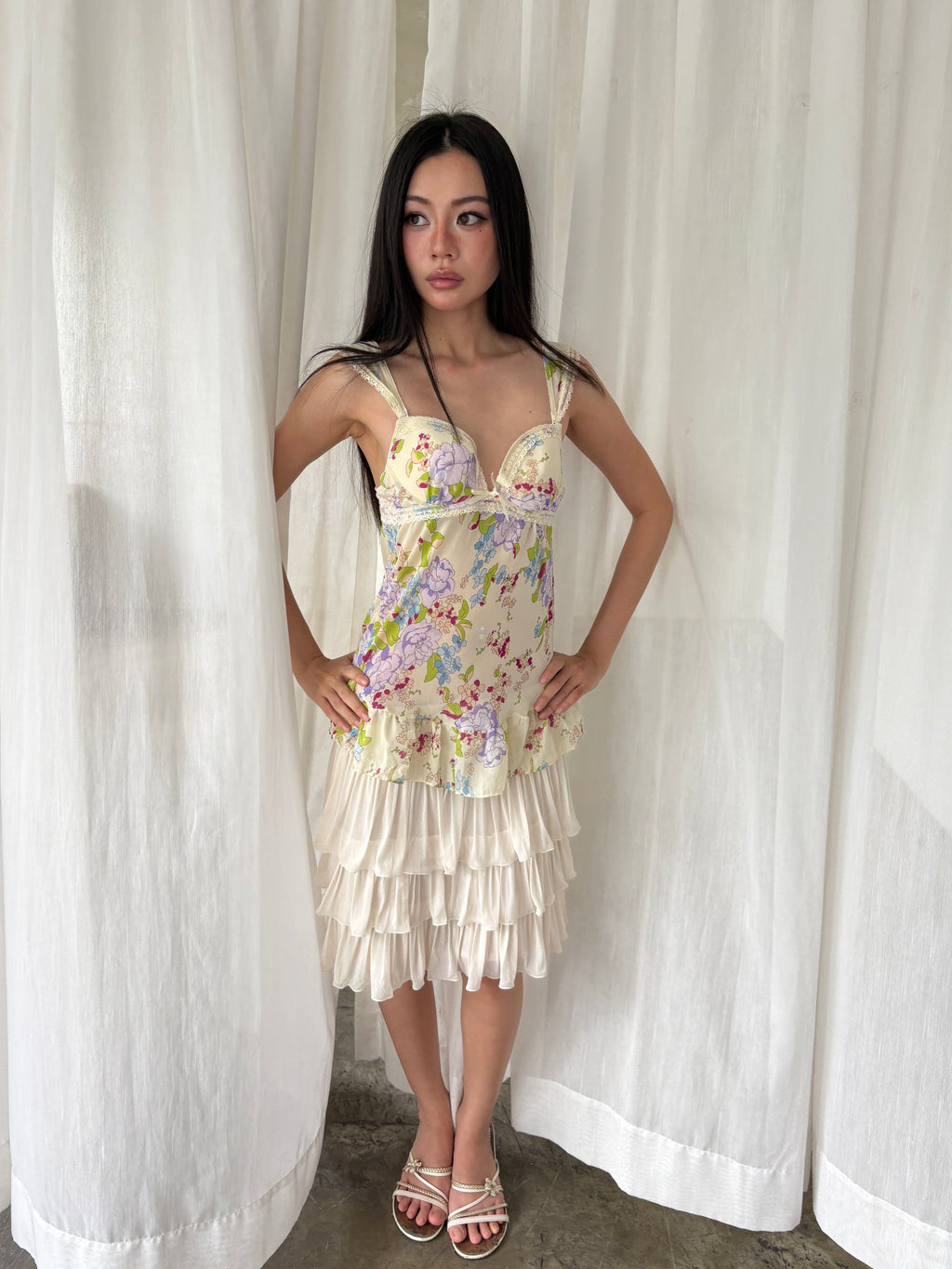 Floral corset top