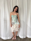 Floral lace tube top