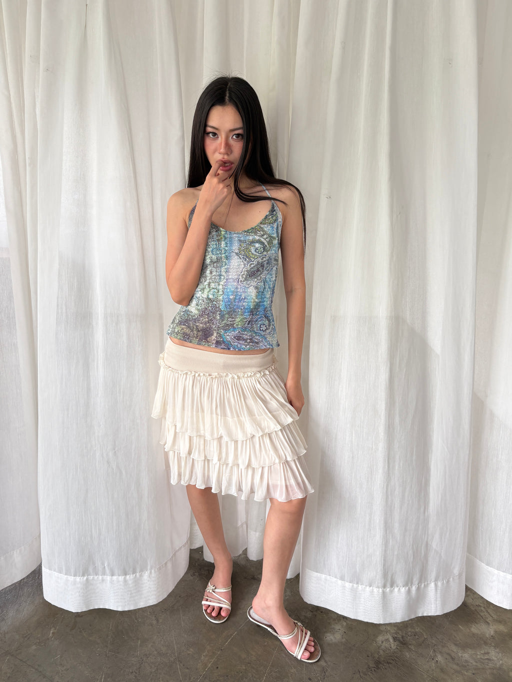 Ocean shimmer halter top