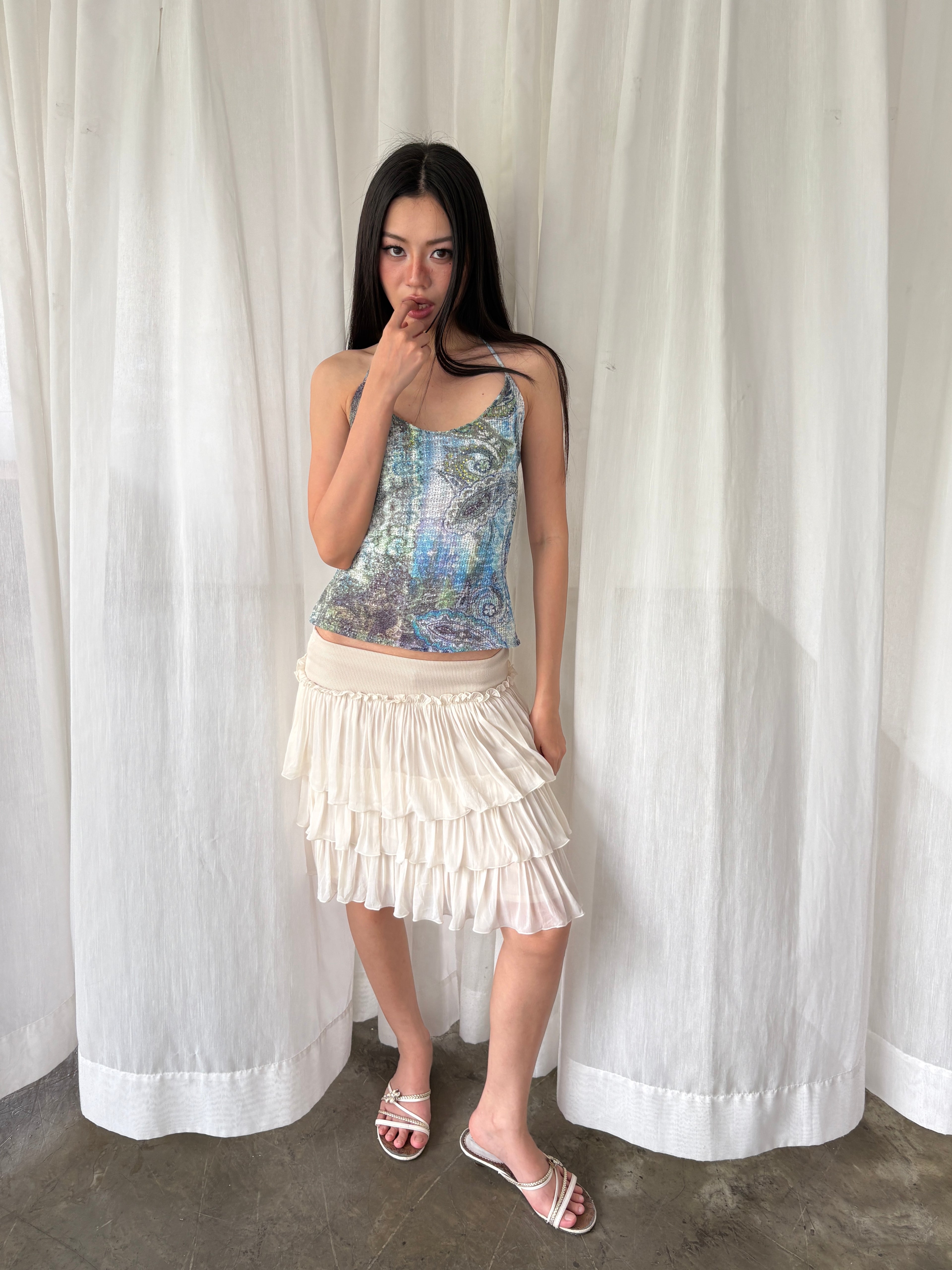 Ocean shimmer halter top