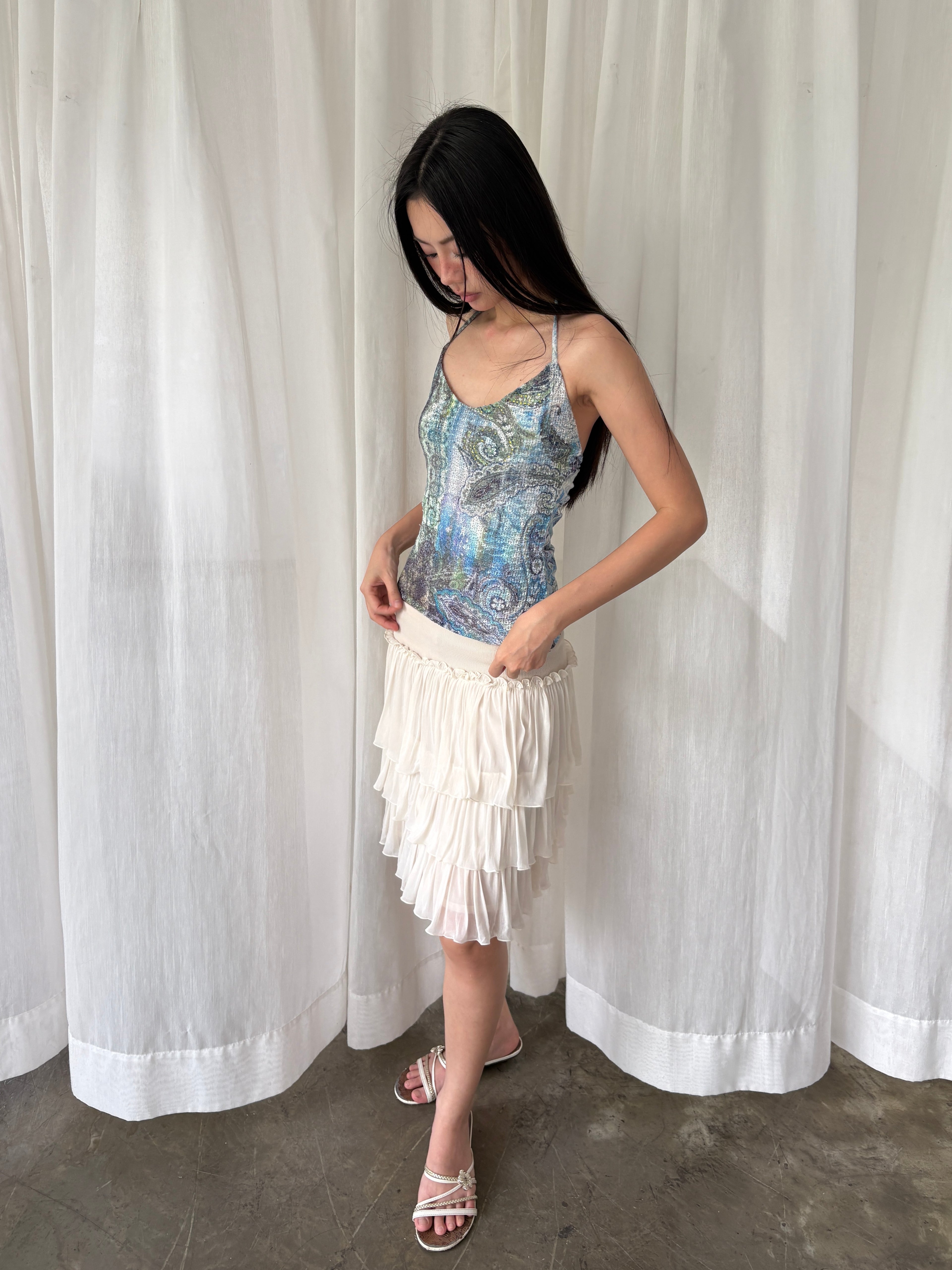 Ocean shimmer halter top