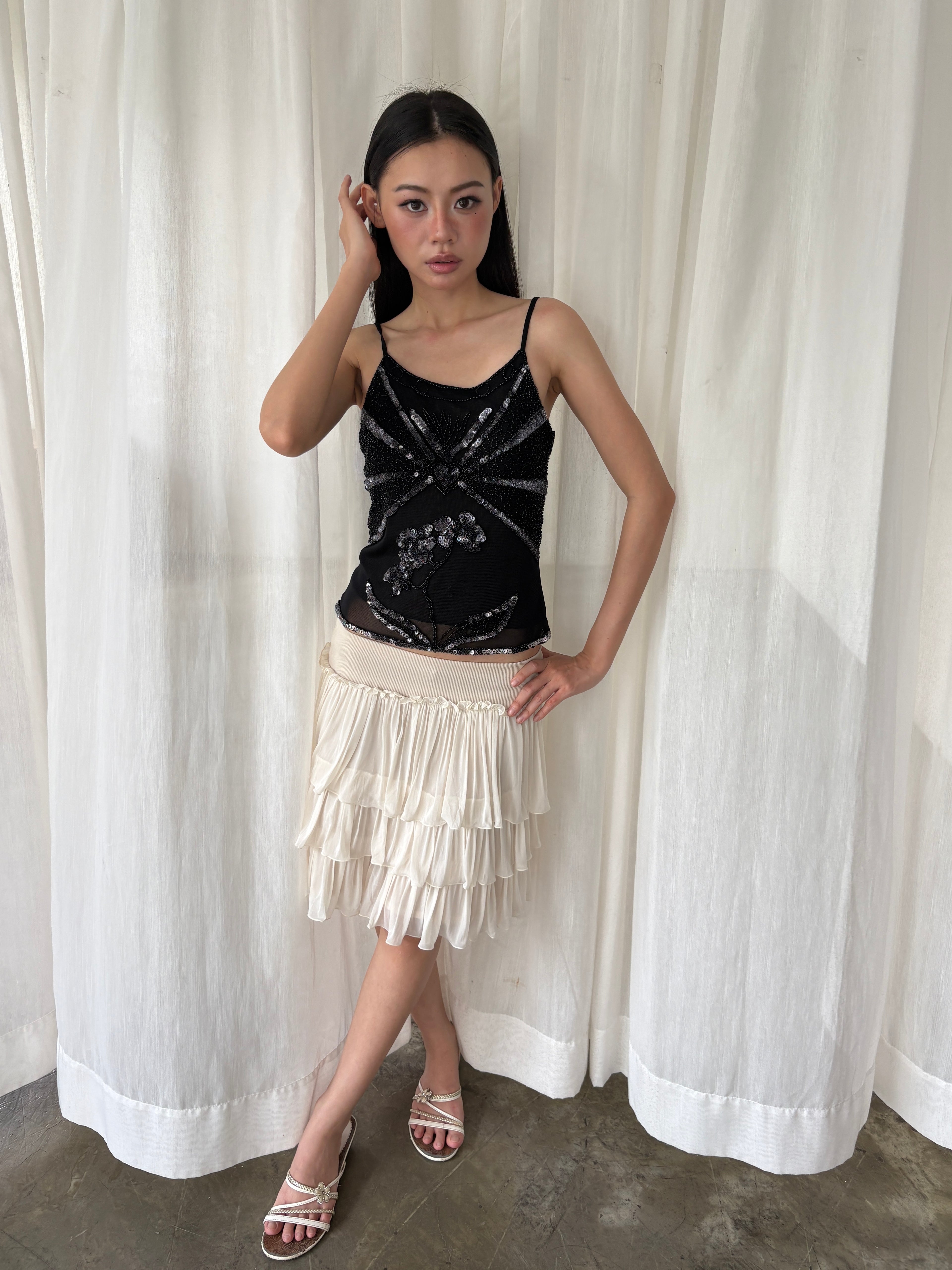 Ibiza beaded camisole