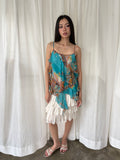 Turquoise paisley handkerchief camisole