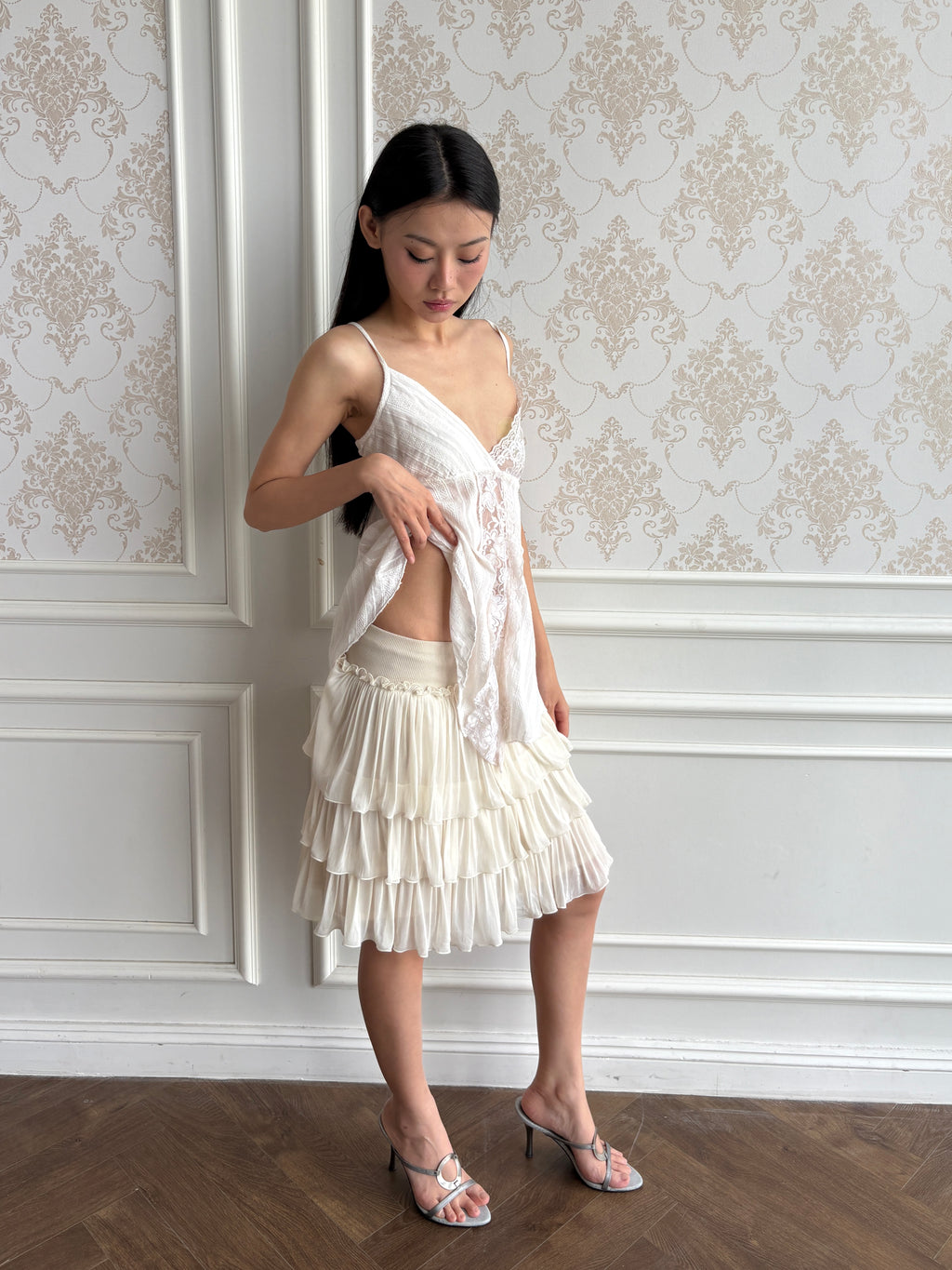 Ivory lace camisole