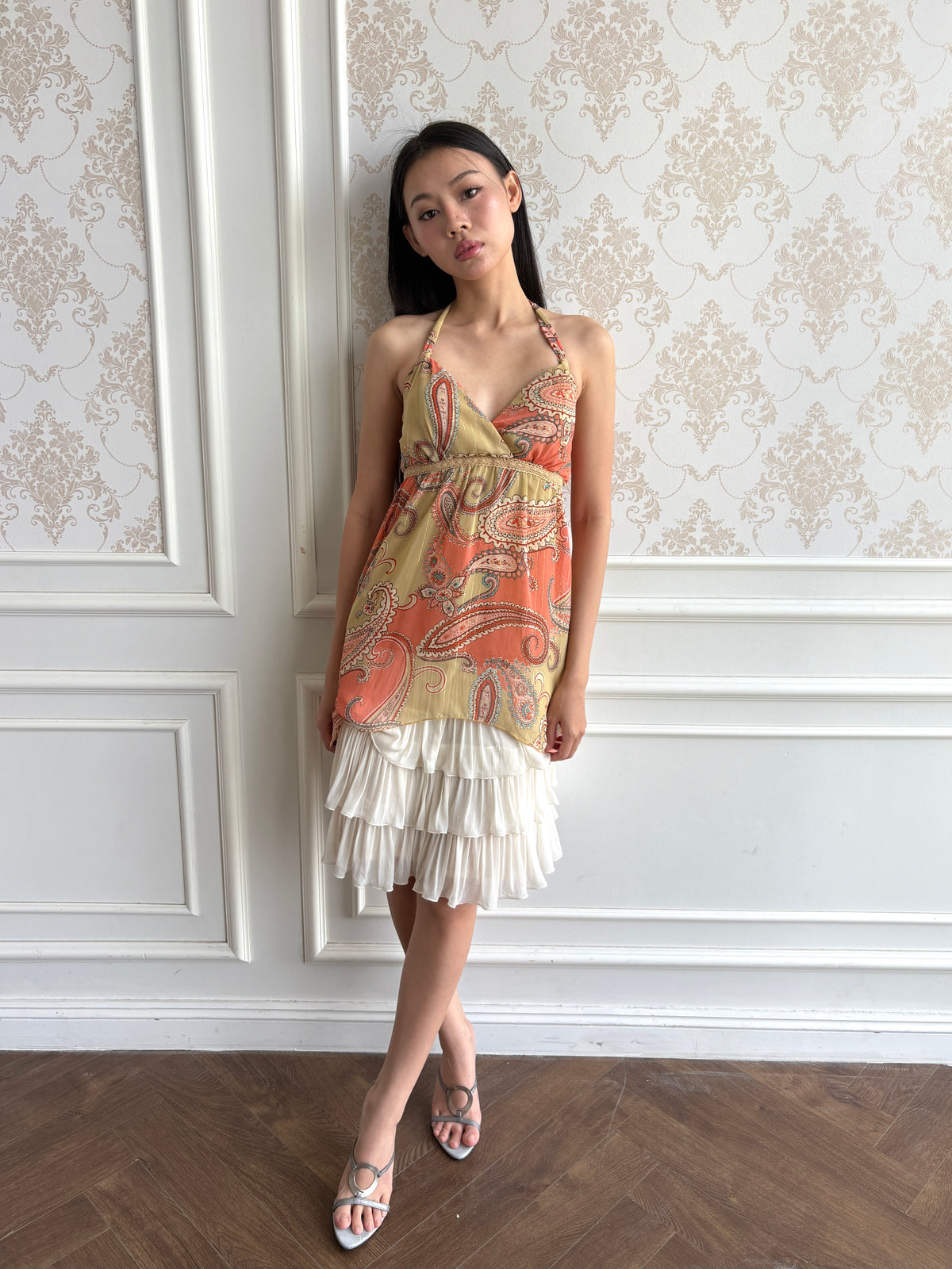 Sunset paisley halter top