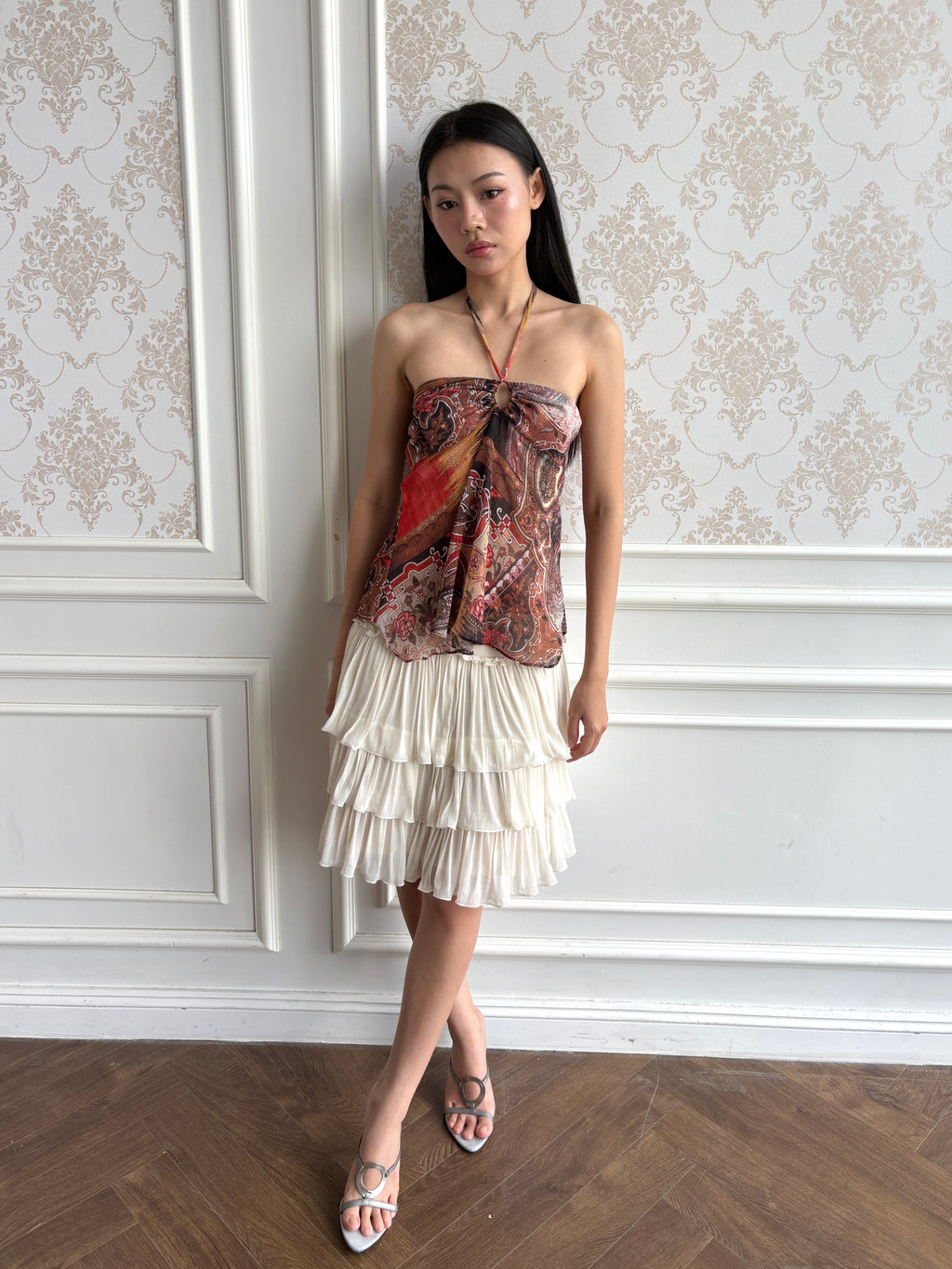 Paisley halter tube top