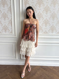 Paisley halter tube top