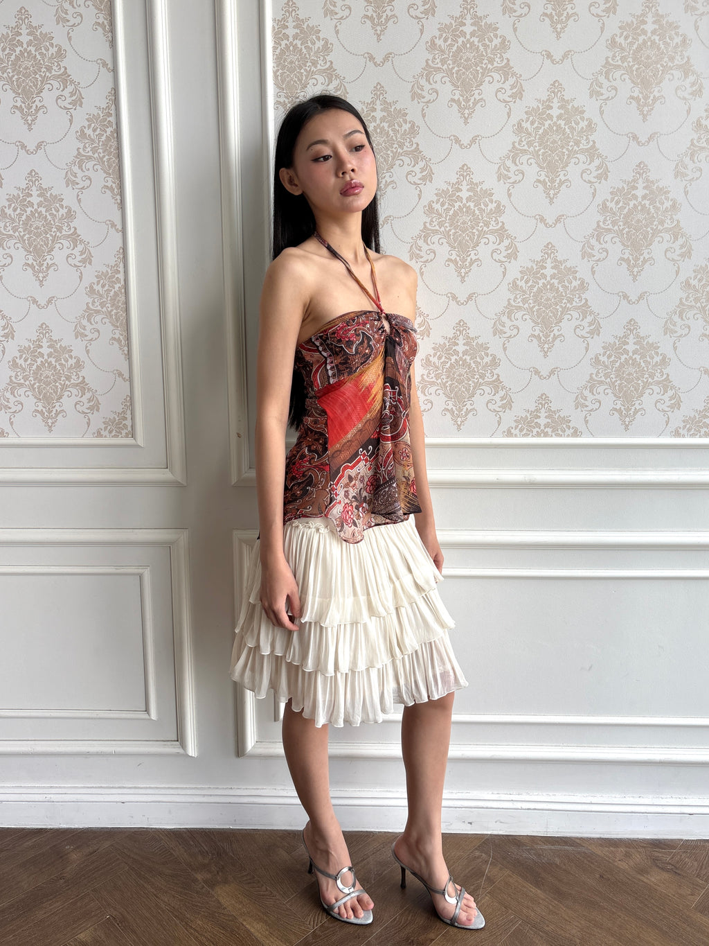 Paisley halter tube top