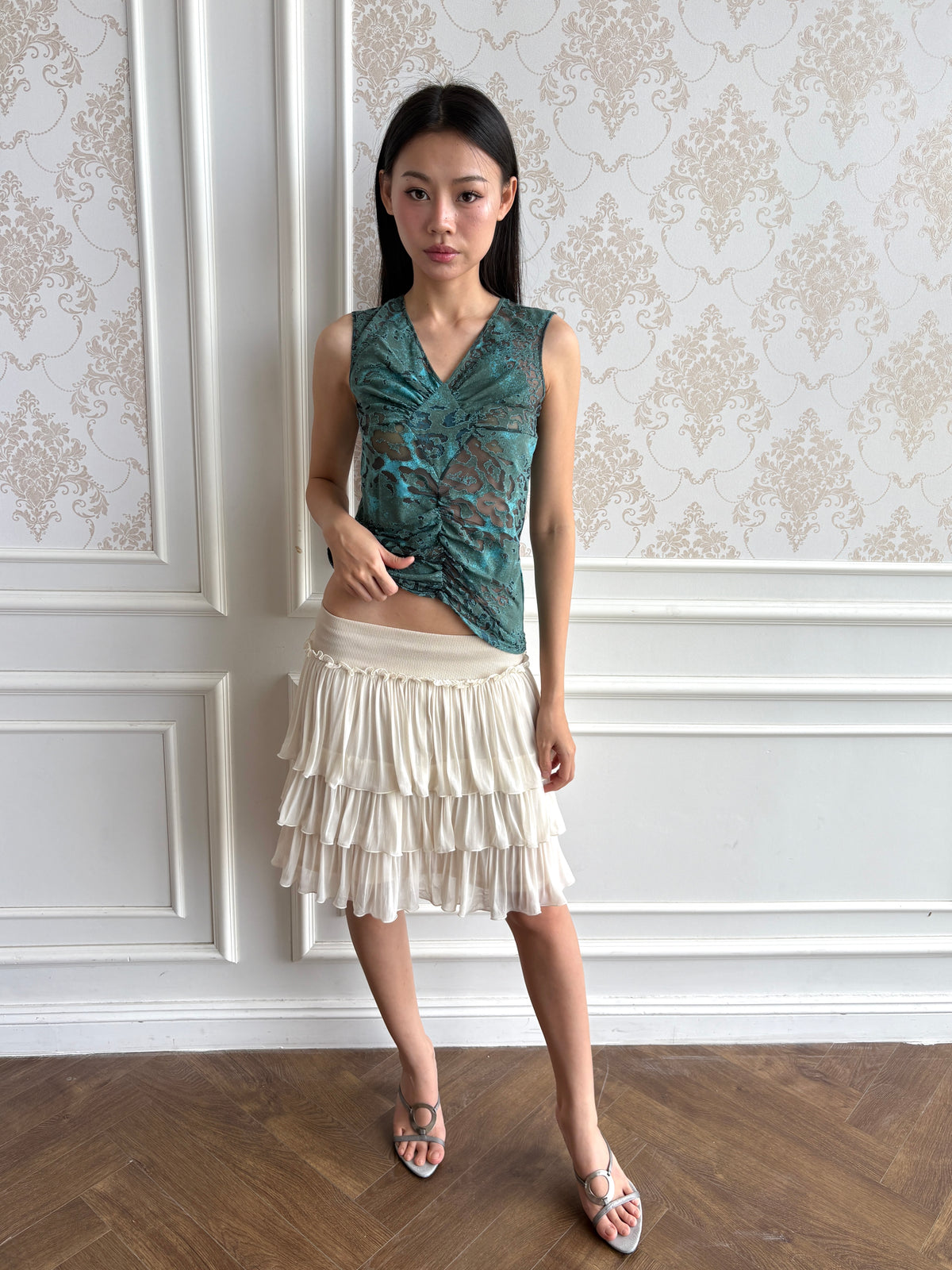 Tidal ruched top