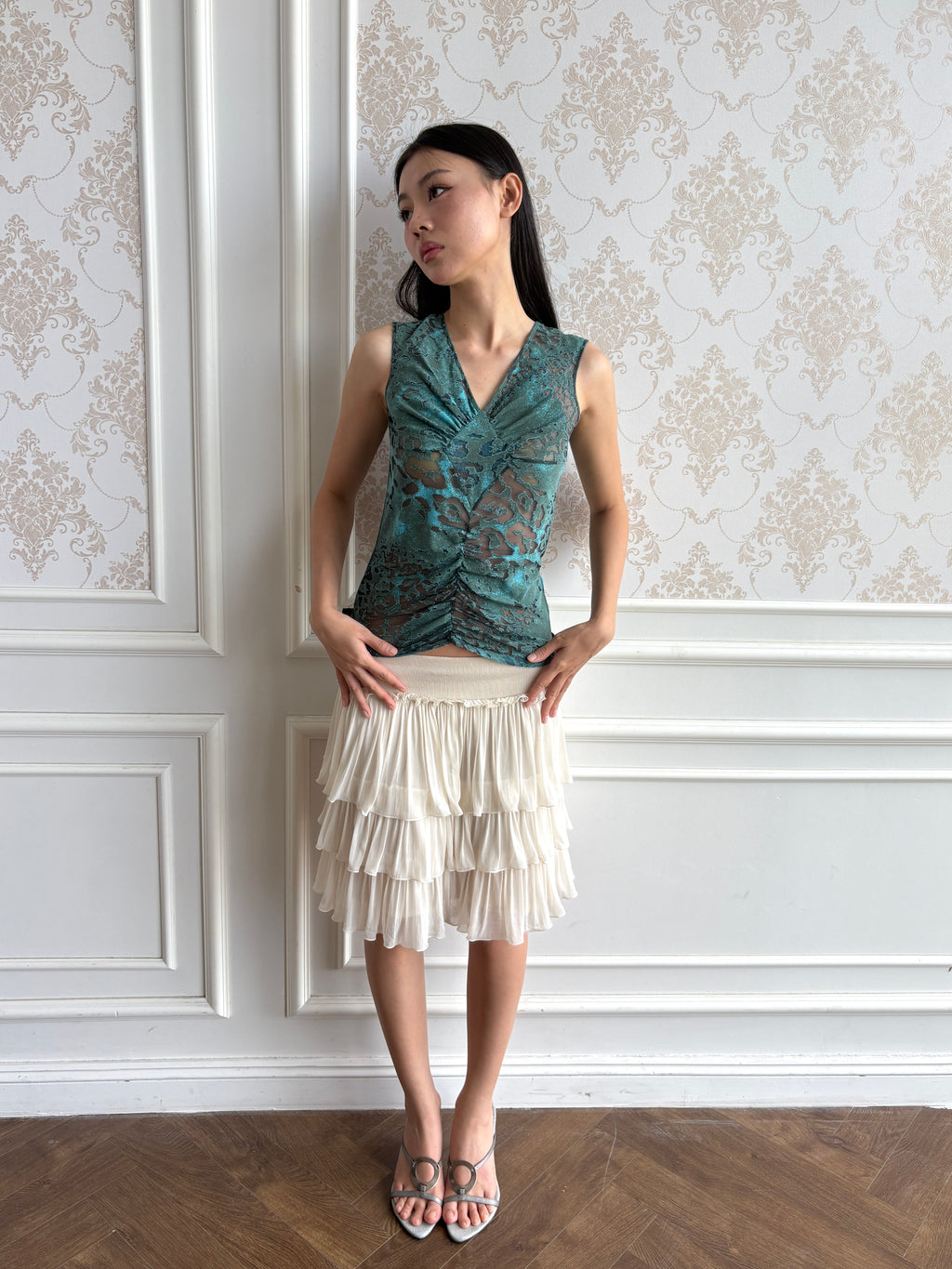 Tidal ruched top