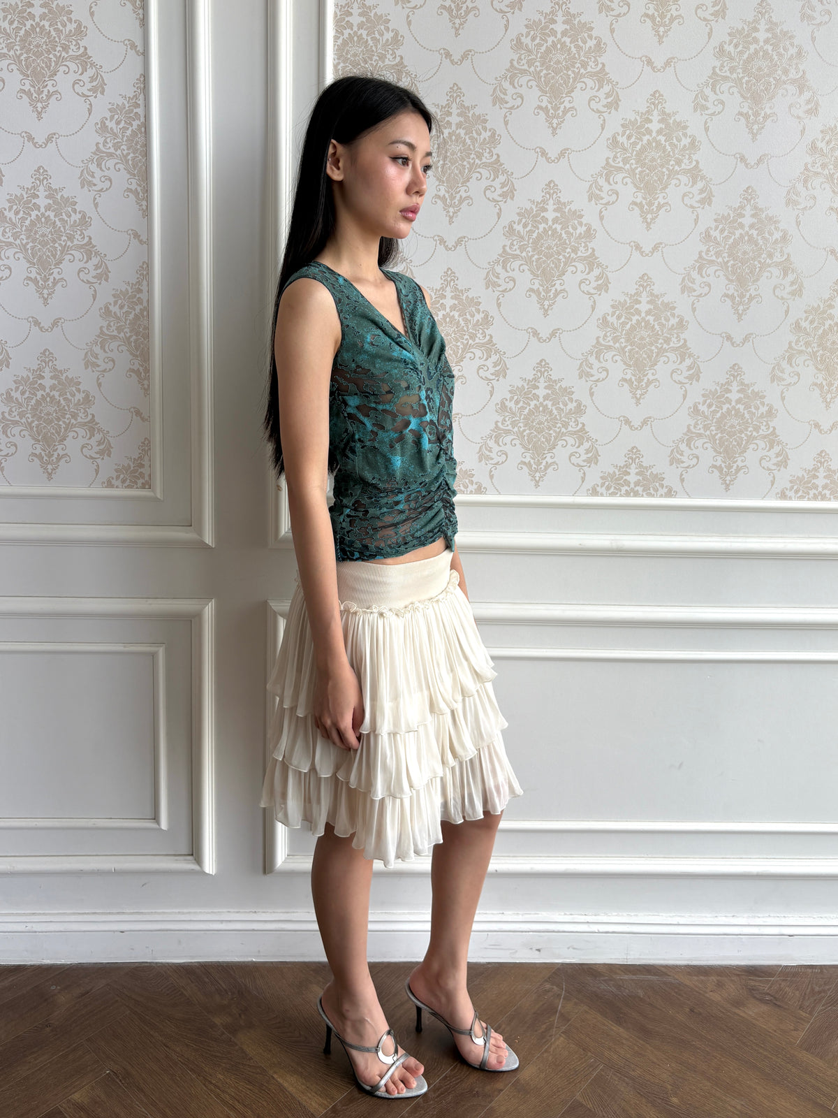 Tidal ruched top