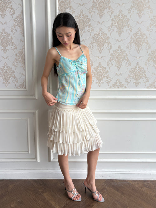 Aqua paisley camisole