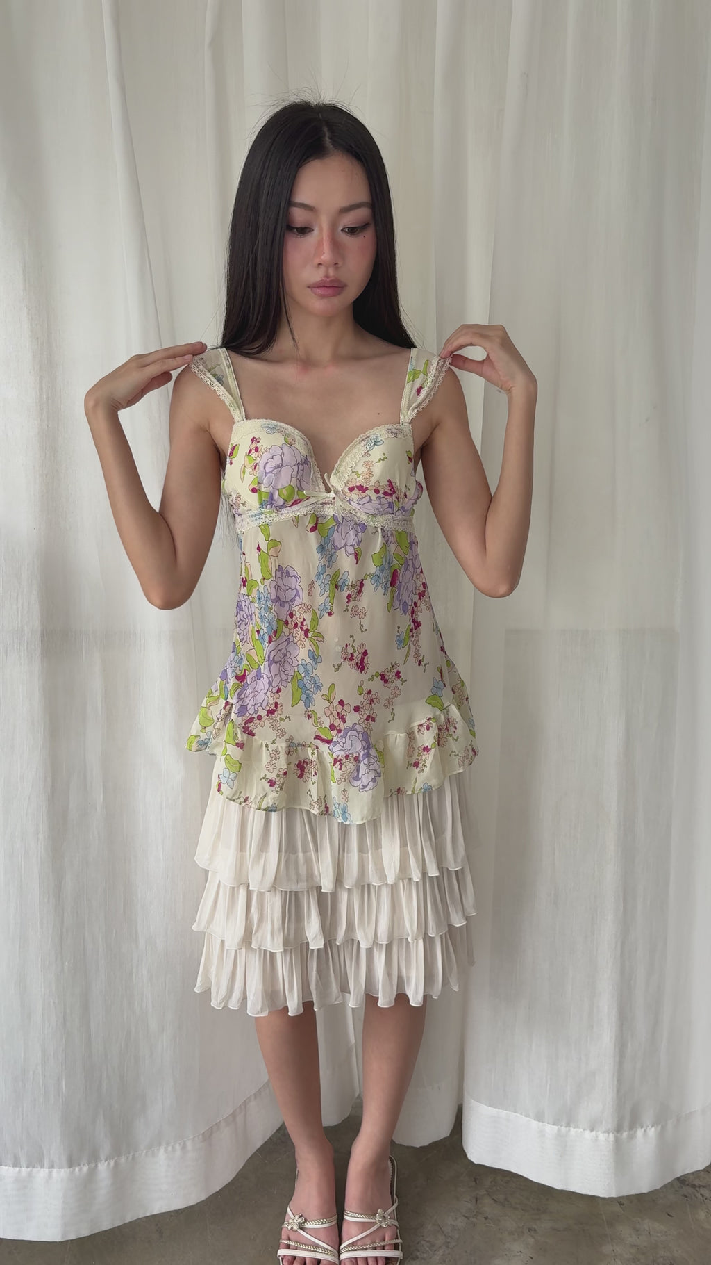 Floral corset top