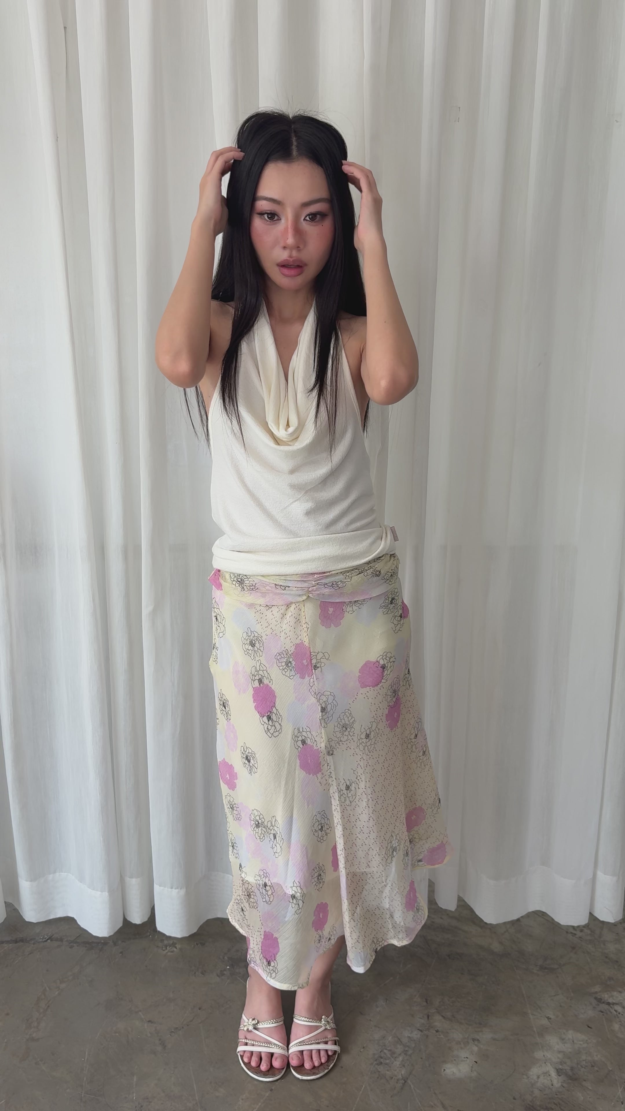 Silk garden skirt