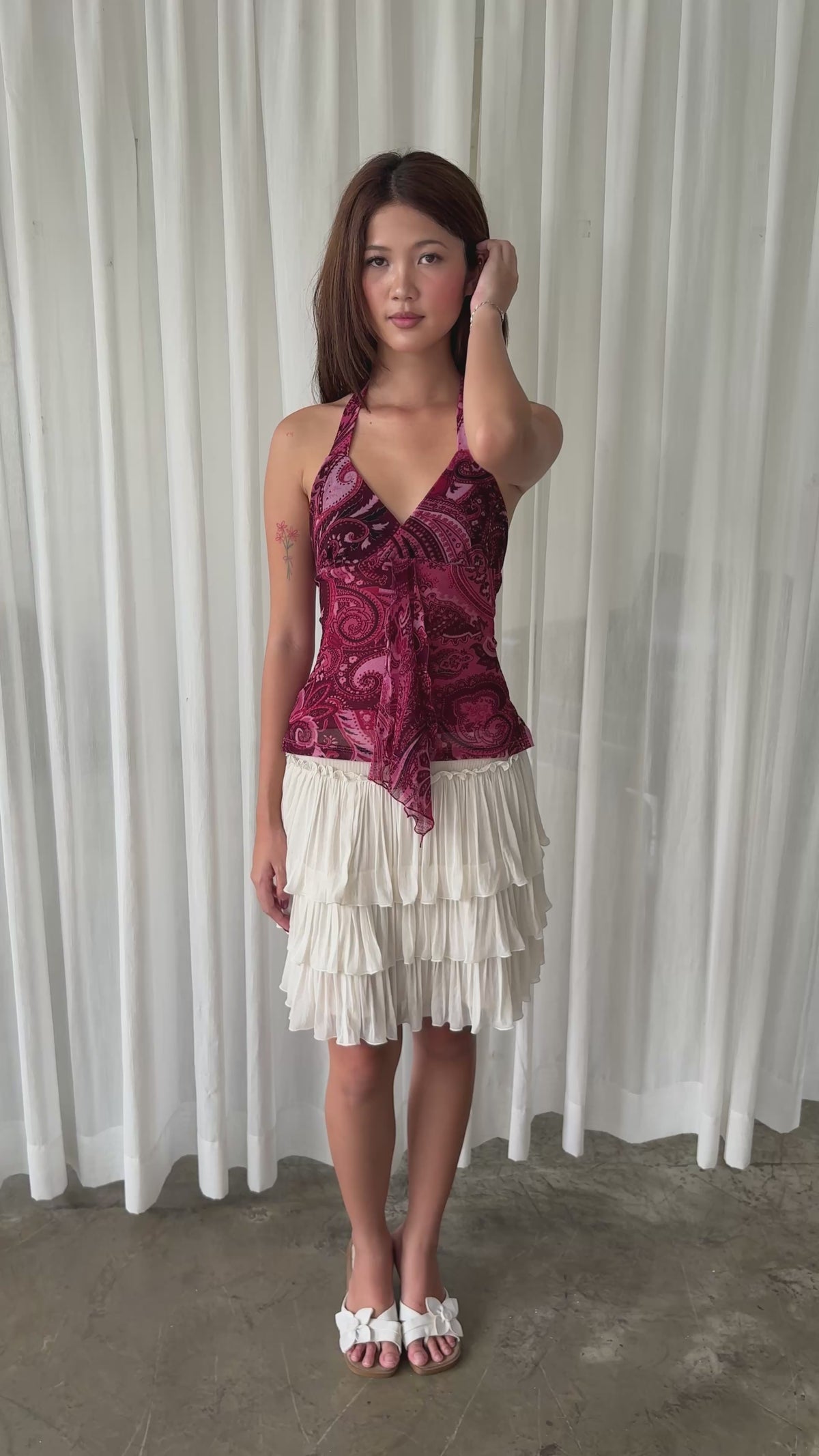 Paisley draped halter