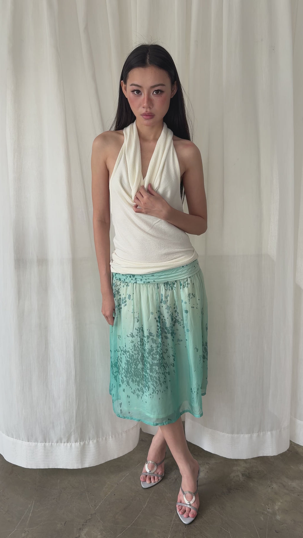 Lagoon chiffon skirt