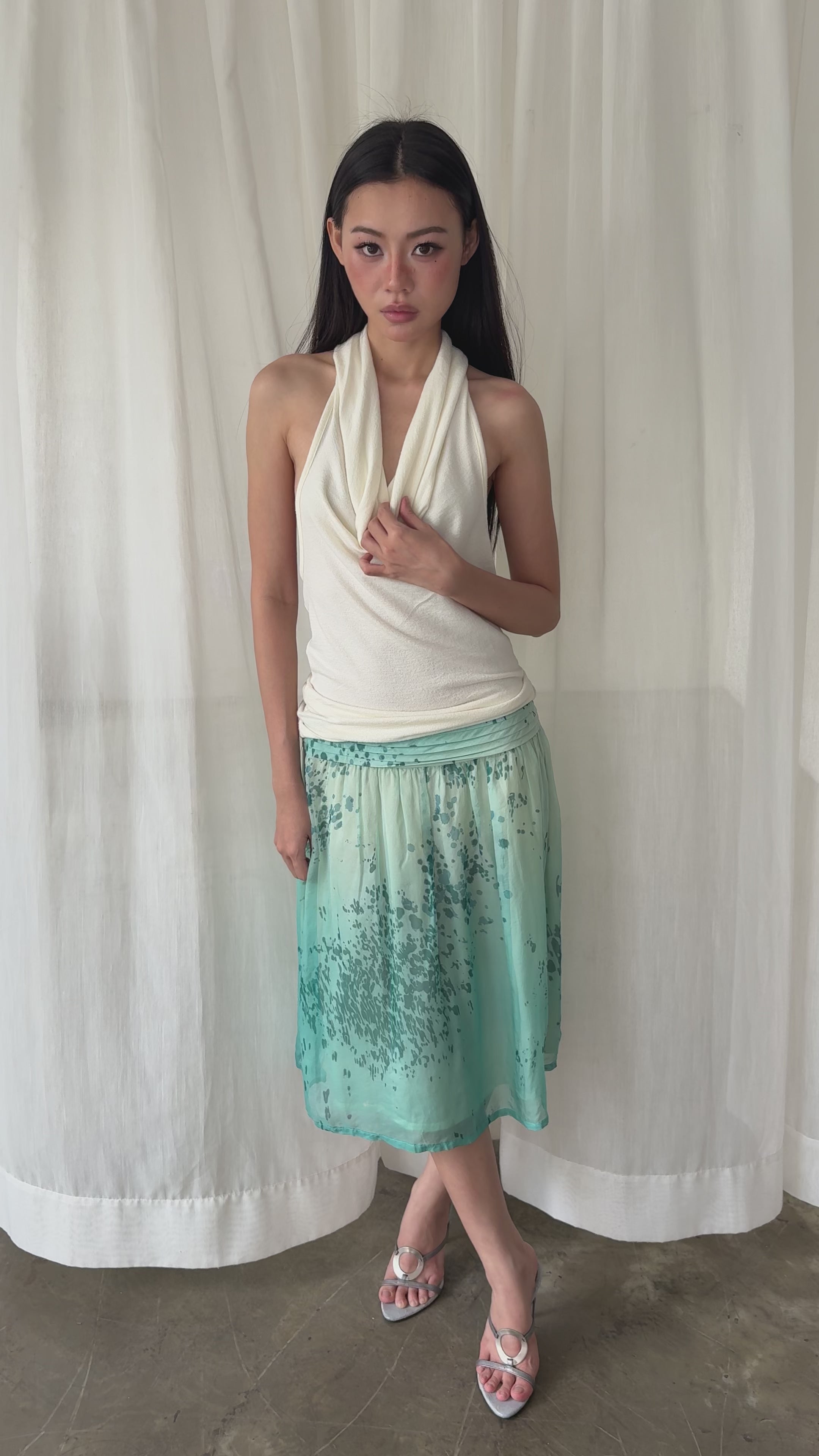 Lagoon chiffon skirt