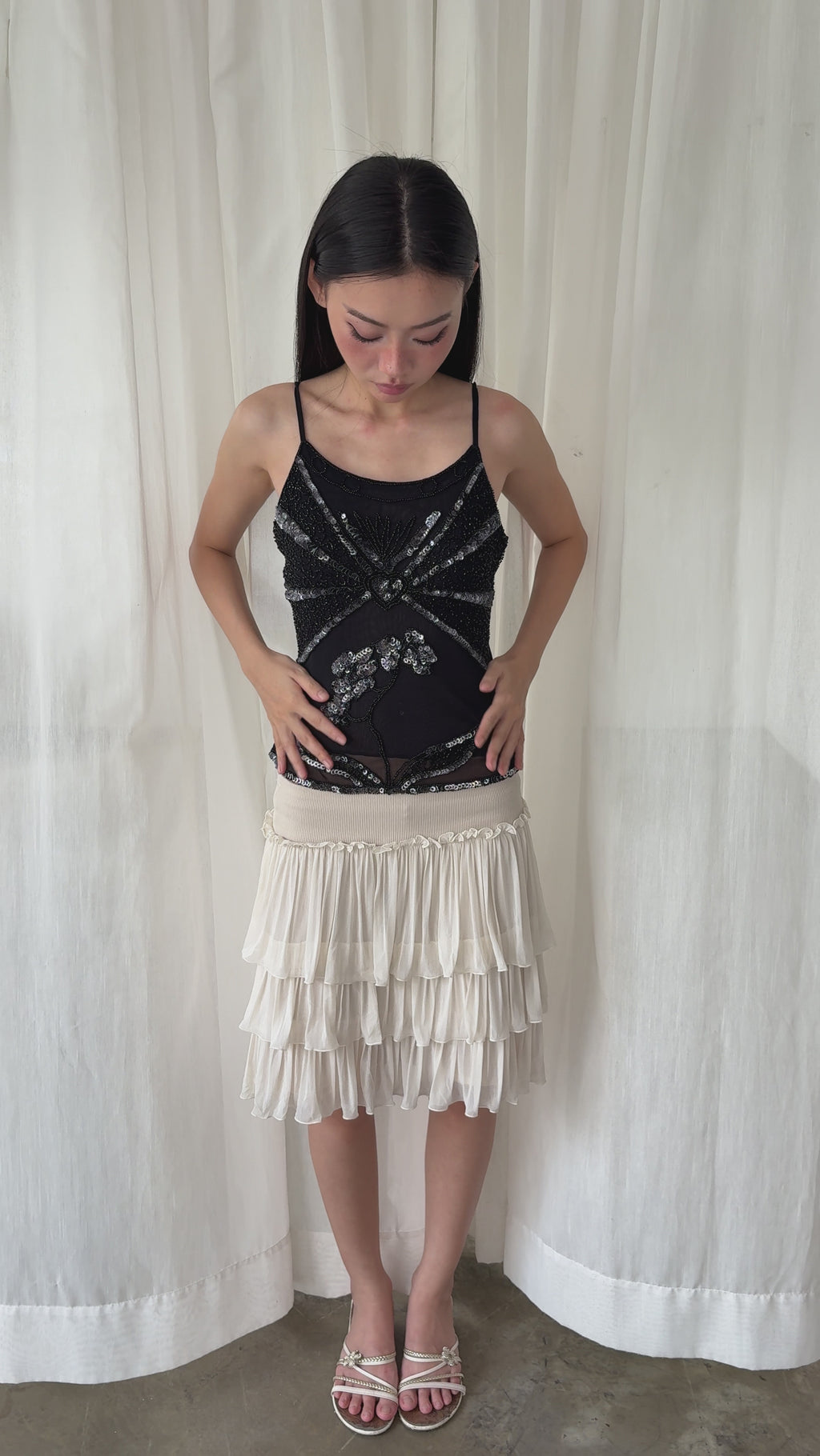Ibiza beaded camisole